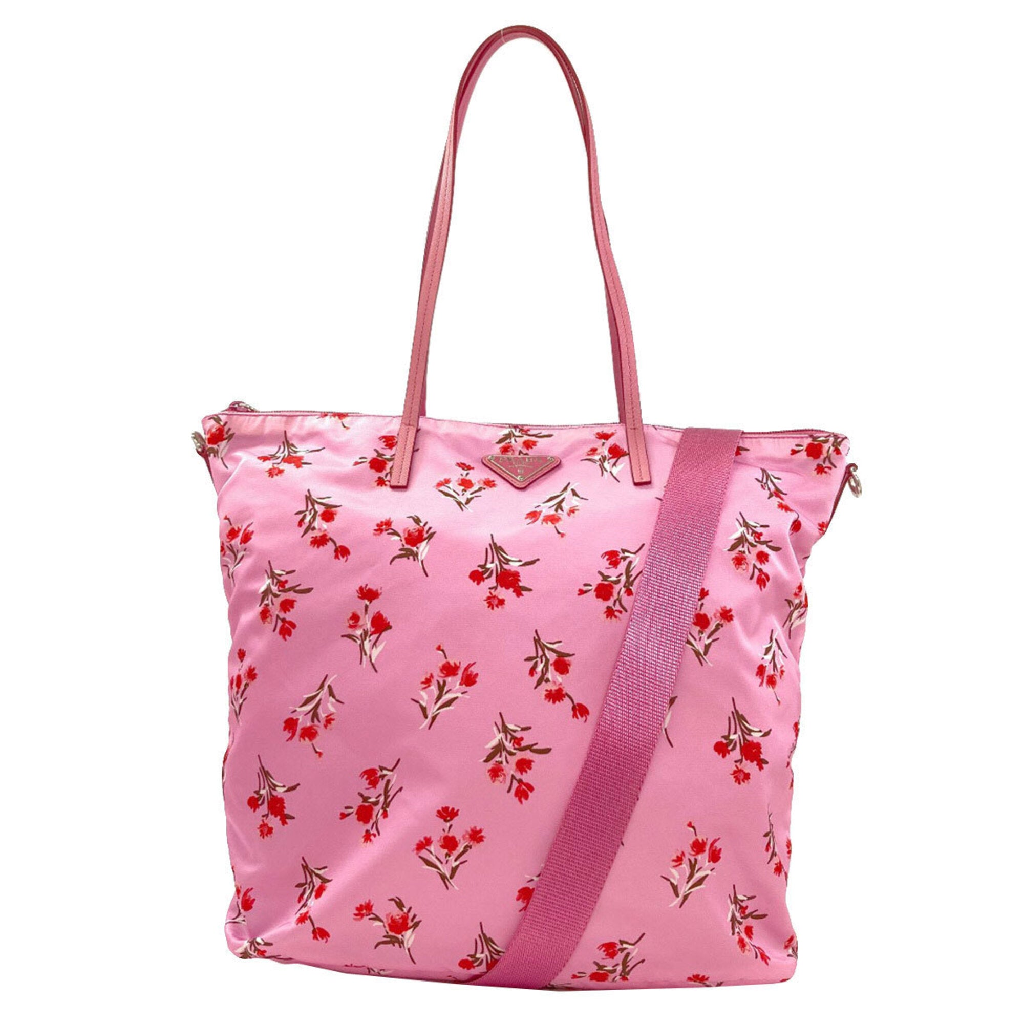 Prada Pink Nylon Handbag (Pre-Owned)