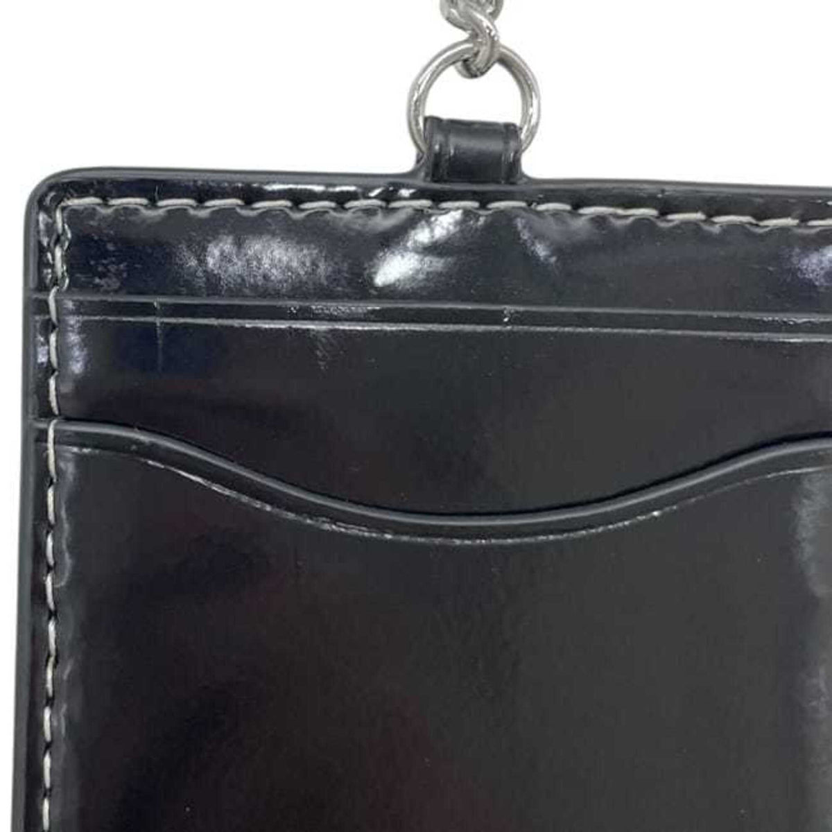 Tory Burch Black White Canvas Leather Long Wallet (Bi-Fold) (Pre-Owned)