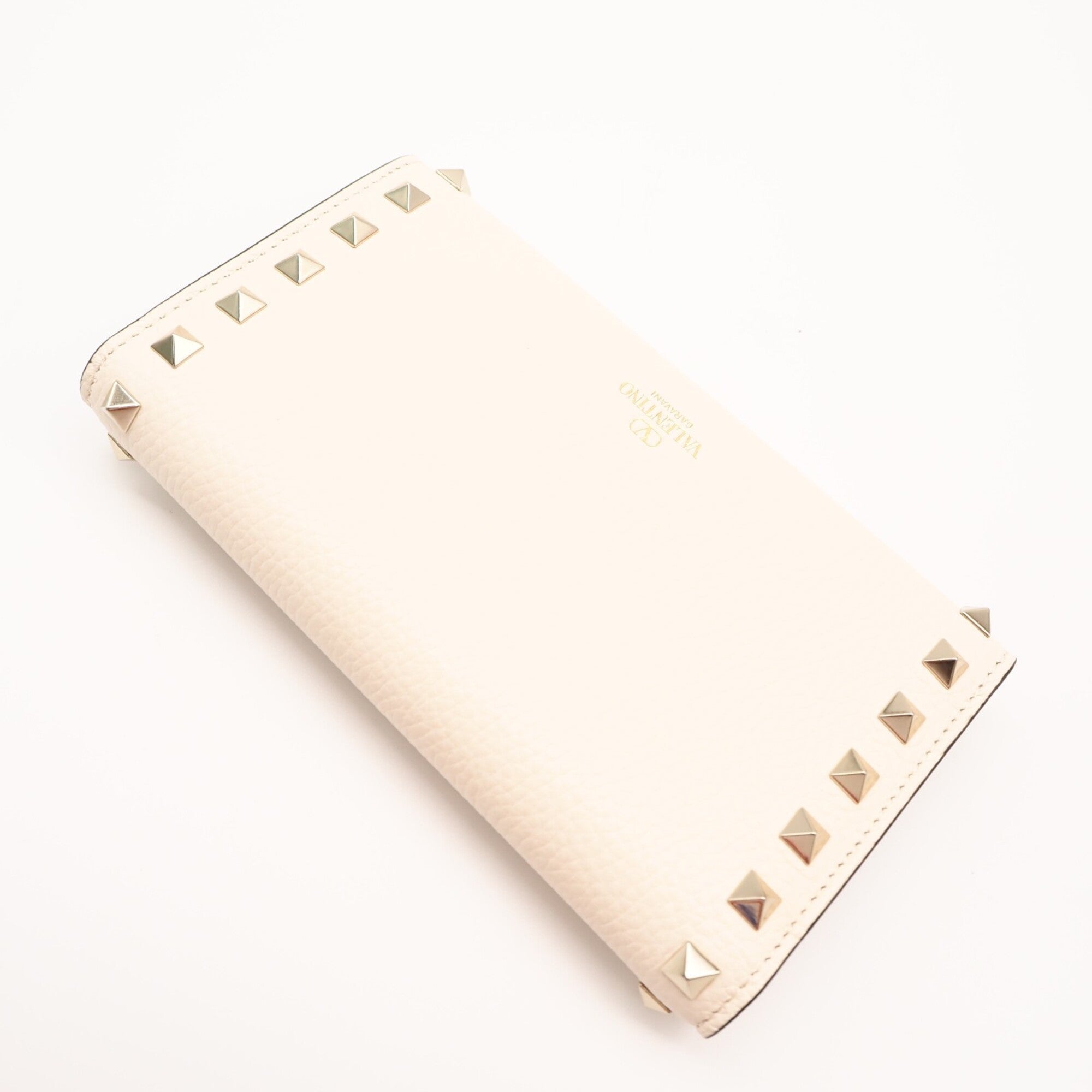 Valentino Ivory Leather Long Wallet (Bi-Fold) (Pre-Owned)