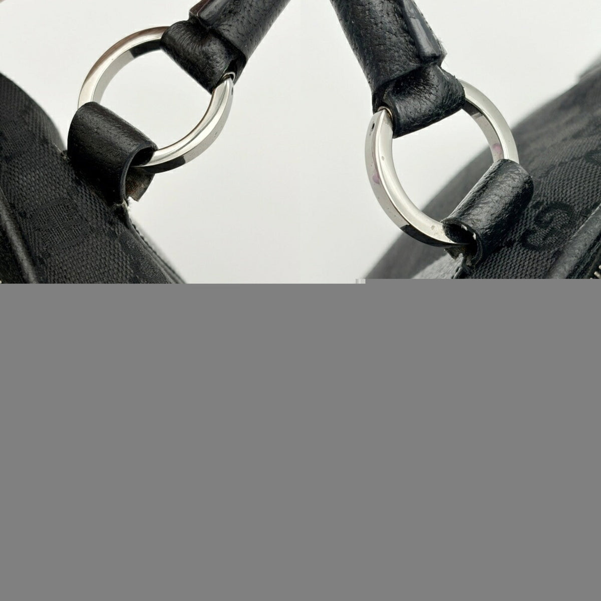 Gucci Black Gg Canvas Leather Tote Bag (Pre-Owned)