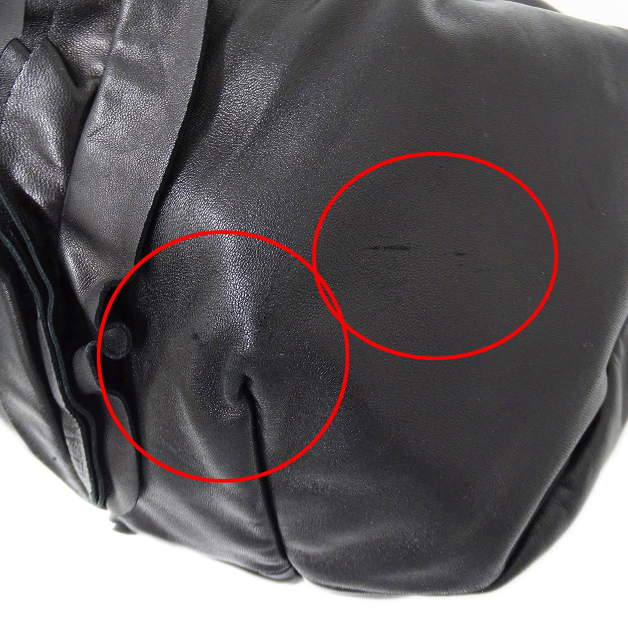 Prada Black Leather Handbag Tote Bag (Pre-Owned)