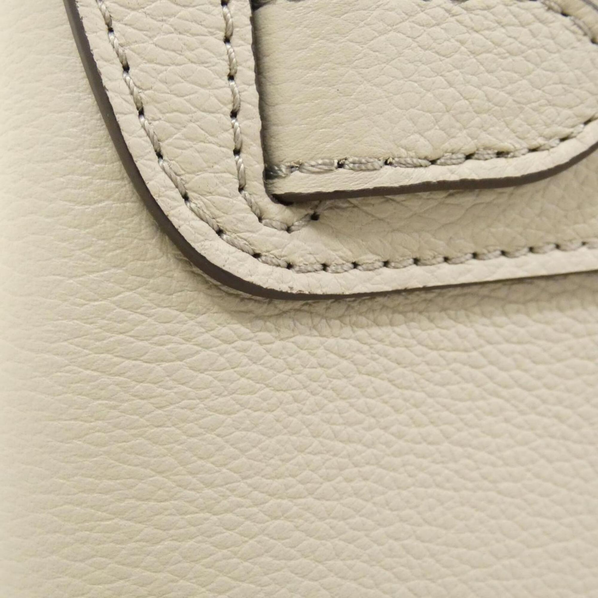 Louis Vuitton Gray Beige Leather Handbag (Pre-Owned)
