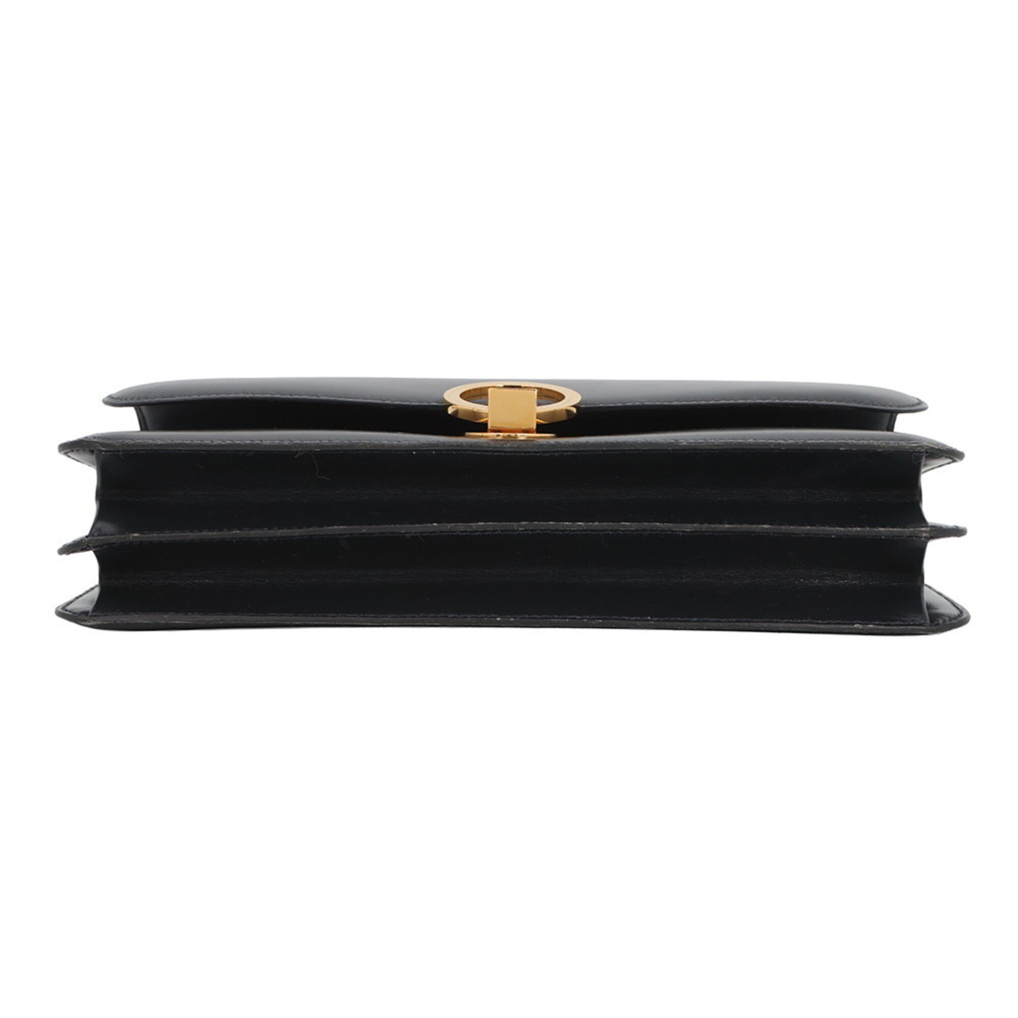Hermes Navy Box Calf Leather Handbag Shoulder Bag (Pre-Owned)