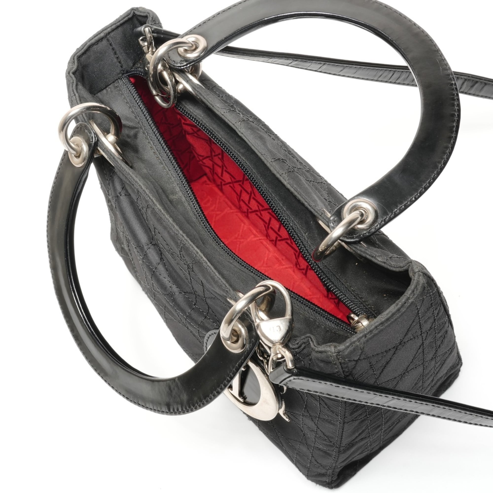 Christian Dior Lady Dior Black Nylon Handbag (Pre-Owned)