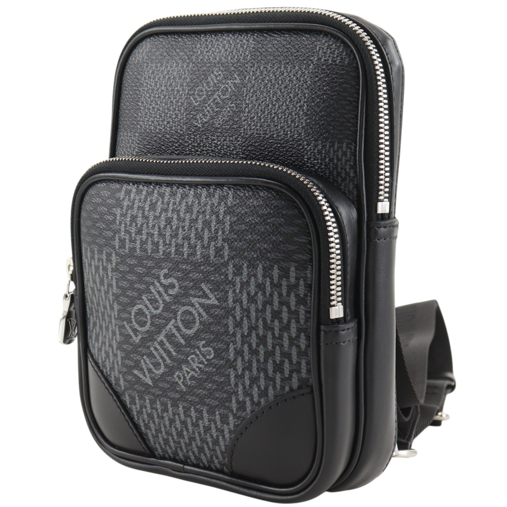 Louis Vuitton Black Damier Graphite Shoulder Bag Sling Bag (Pre-Owned)