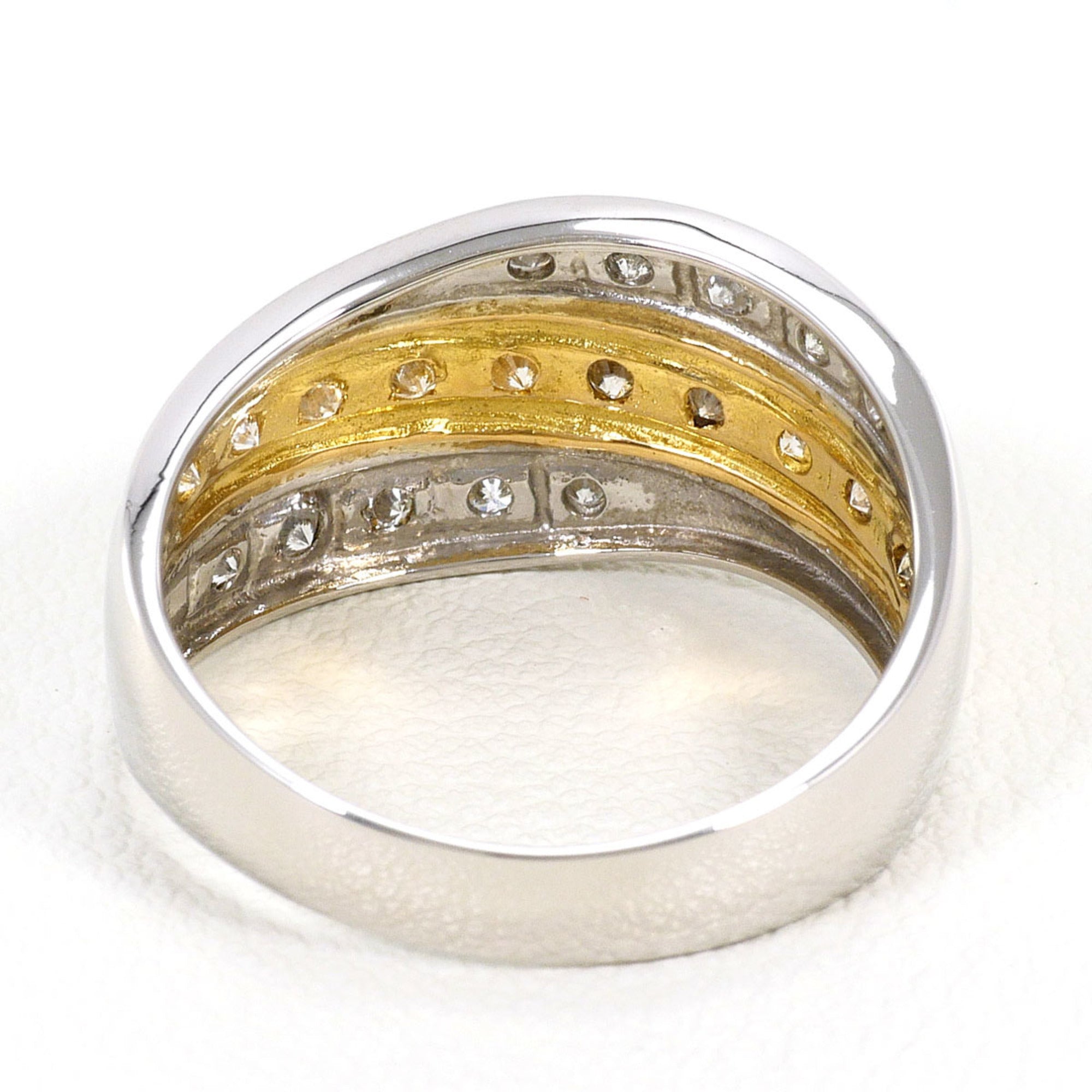 Unbranded Platinum Yellow Gold Yellow Gold (18K) Platinum 900 Band Ring (Pre-Owned)