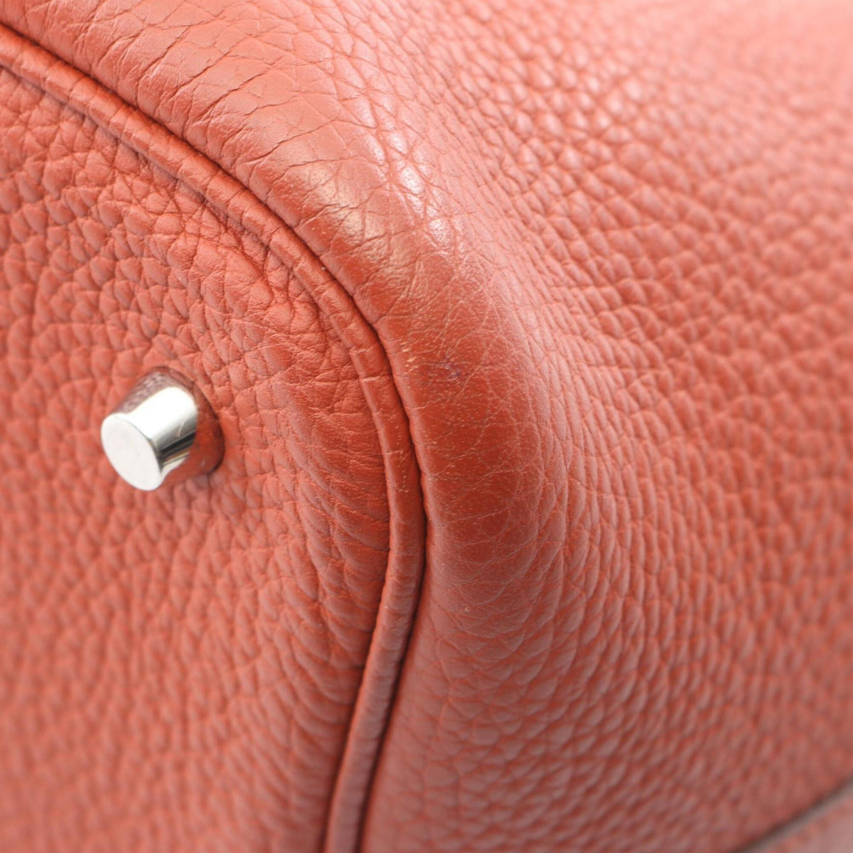 Hermes Brown Taurillon Clemence Leather Handbag (Pre-Owned)