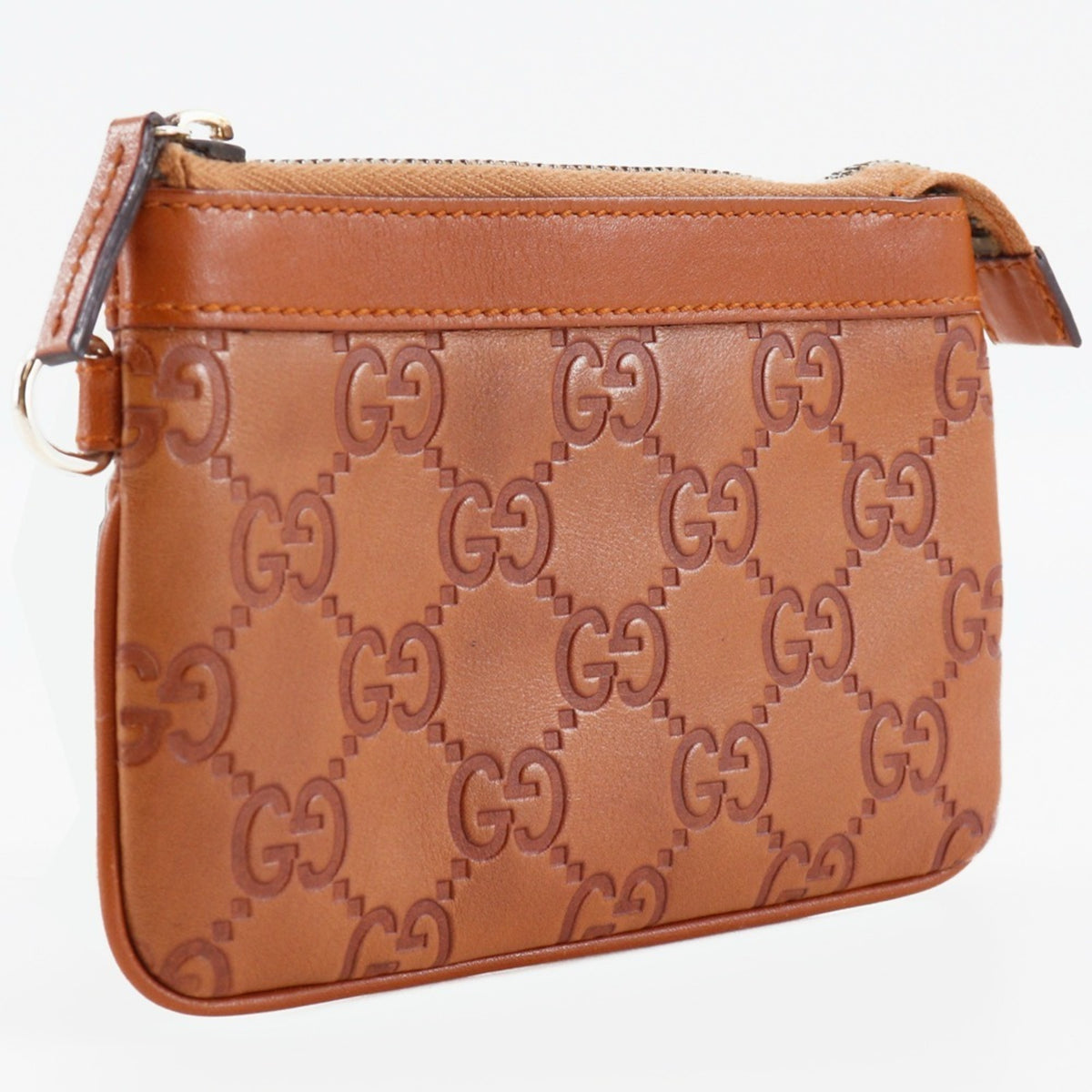Gucci Brown Leather Pouch (Pre-Owned)