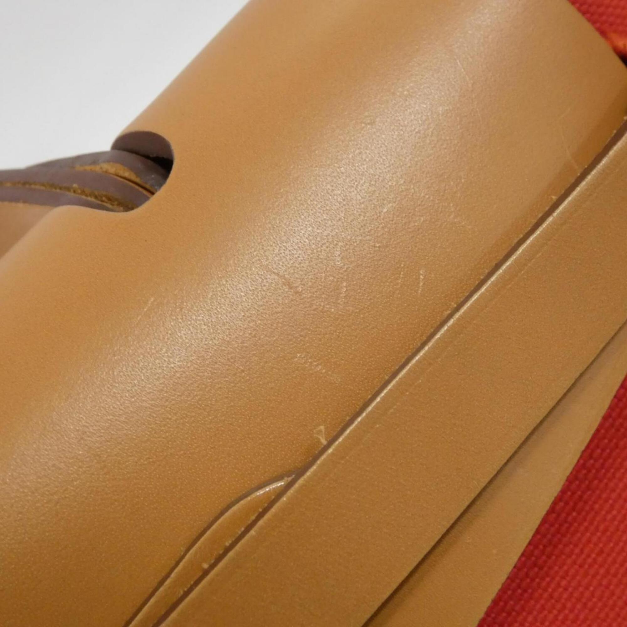 Hermes Fauve Red Color Leather Handbag (Pre-Owned)