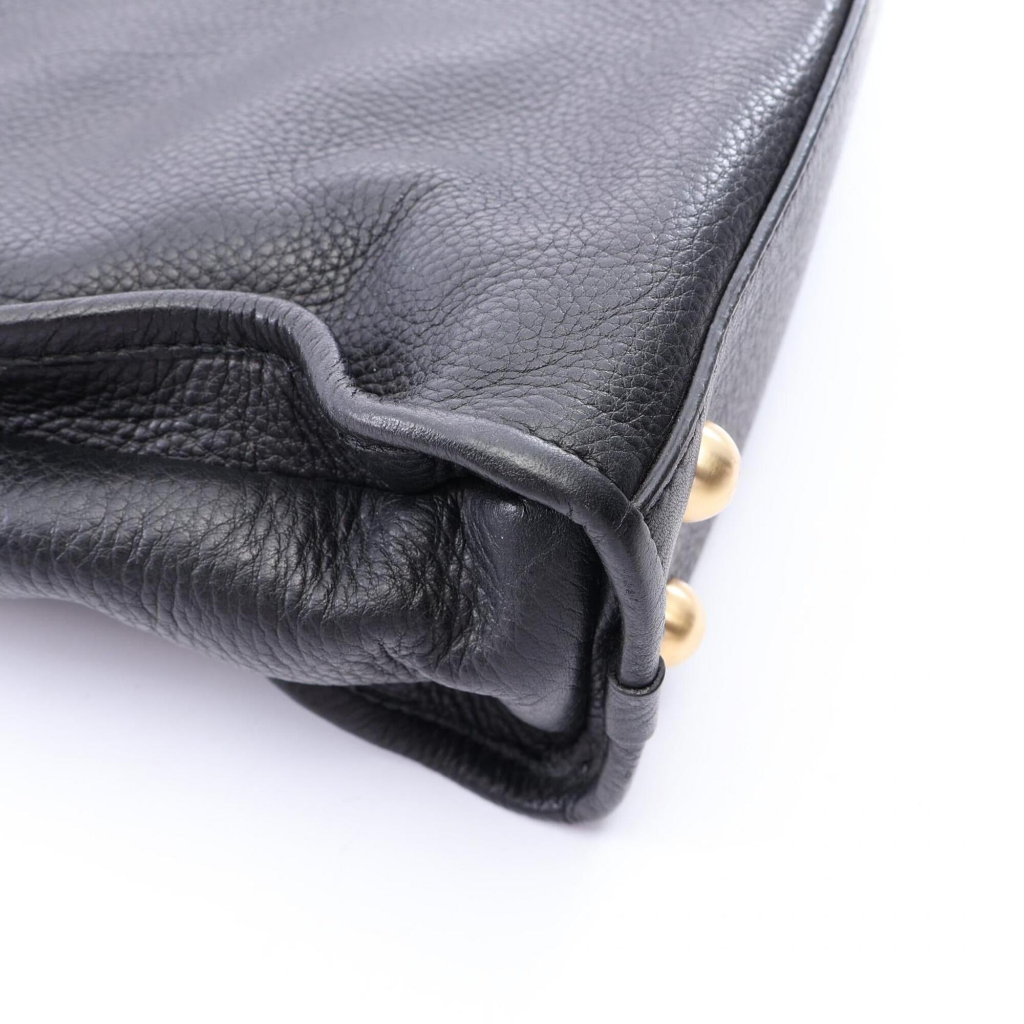 Loewe Black Leather Briefcase Handbag (Pre-Owned)