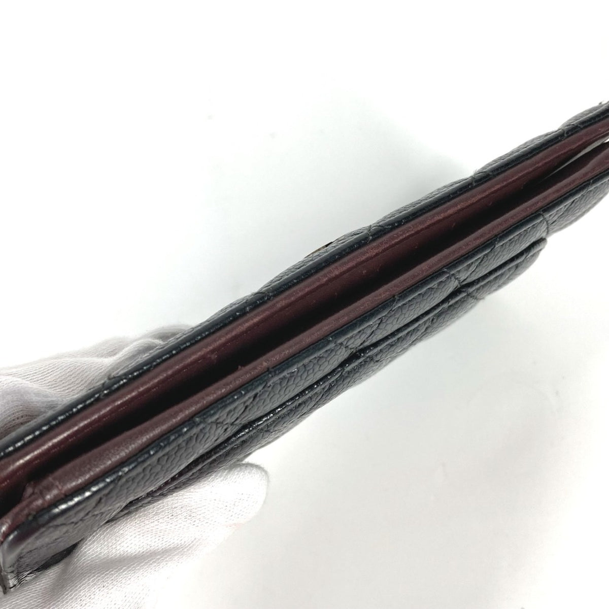 Chanel Black Leather Long Wallet (Bi-Fold) (Pre-Owned)