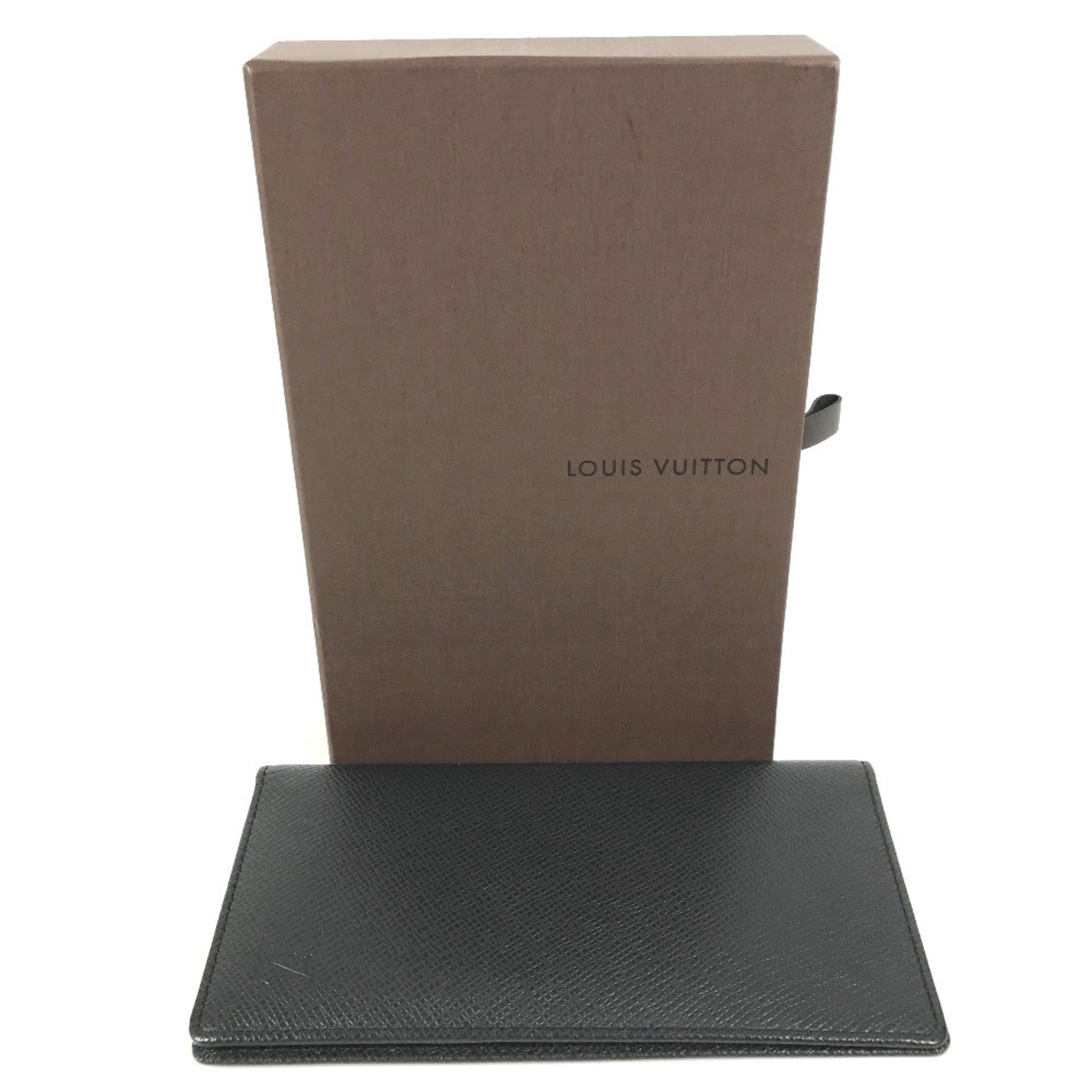 Louis Vuitton Taiga Ardoise Black Taiga Leather Long Wallet (Bi-Fold) (Pre-Owned)