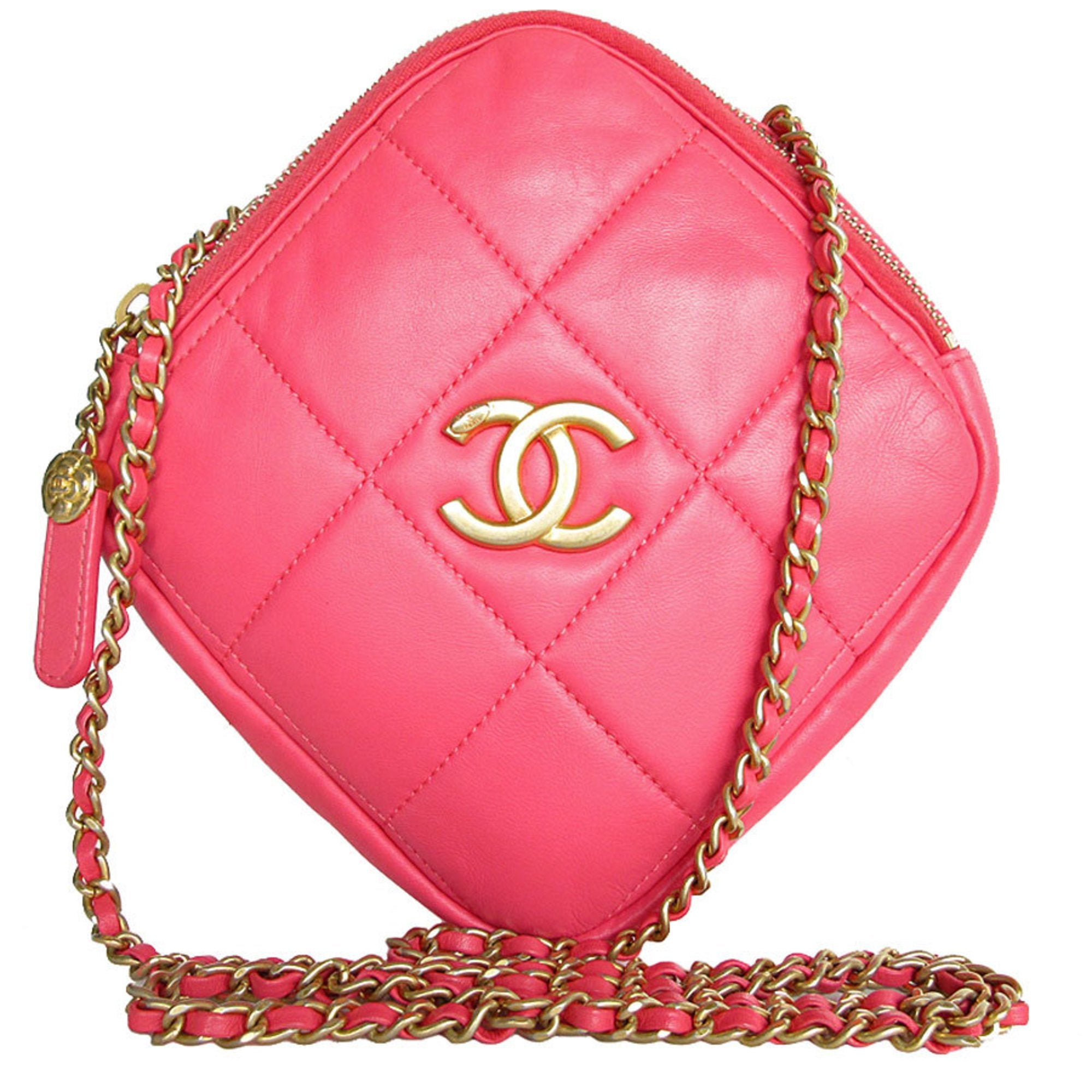 Chanel Pink Leather Shoulder Bag (Pre-Owned)