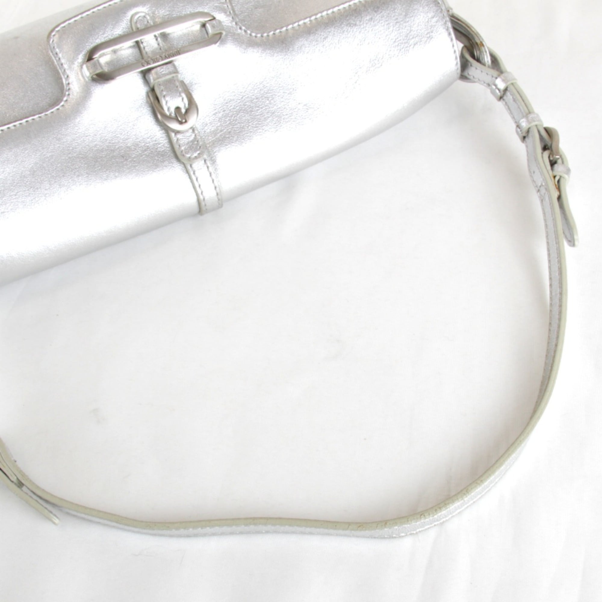Jimmy Choo Silver Leather Handbag (Pre-Owned)