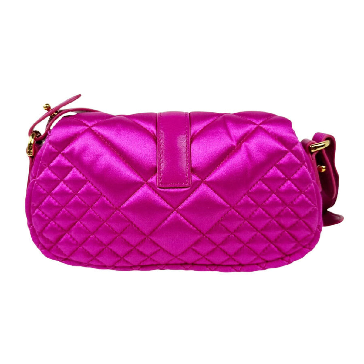 Versace Pink Satin Shoulder Bag (Pre-Owned)