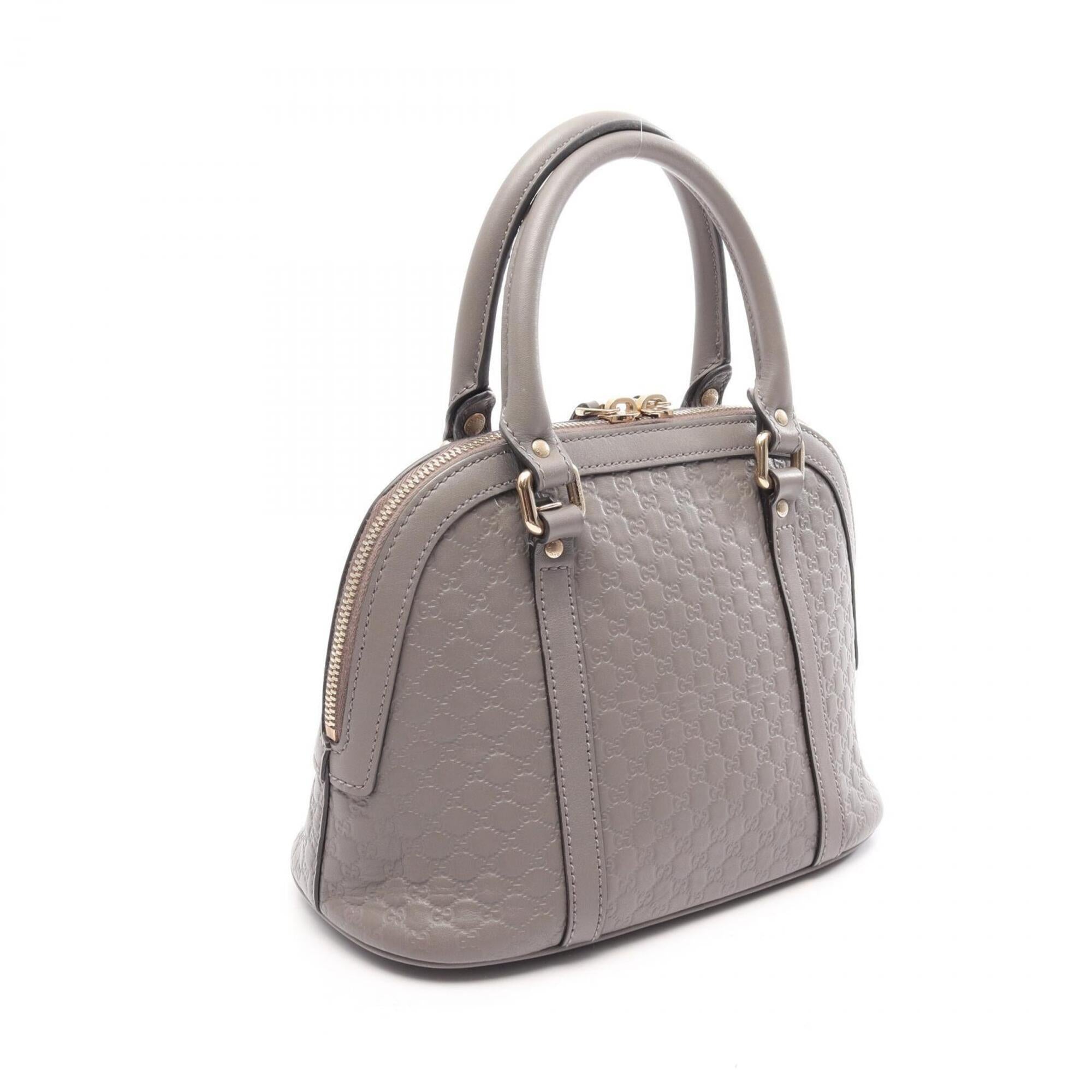 Gucci Gray Leather Handbag (Pre-Owned)
