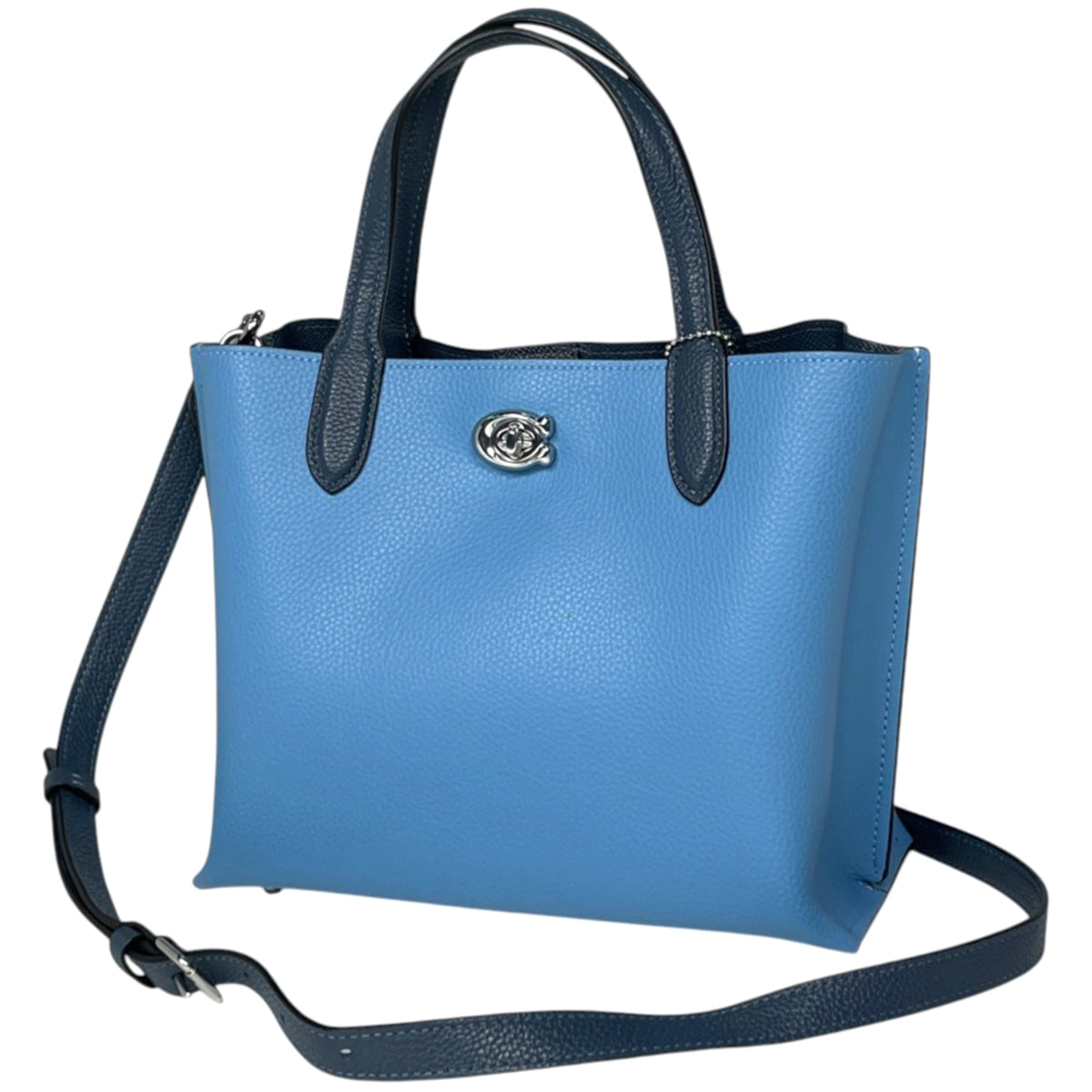 Coach Blue Leather Tote Bag (Pre-Owned)