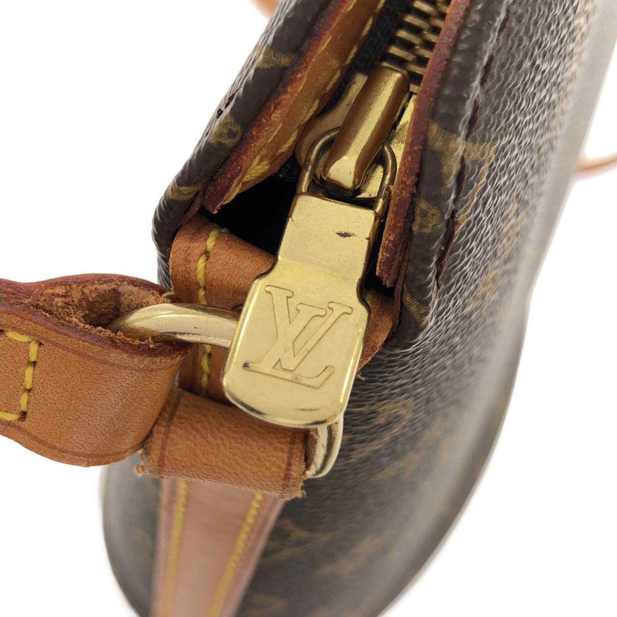Louis Vuitton Marron Coated Canvas Shoulder Bag (Pre-Owned)