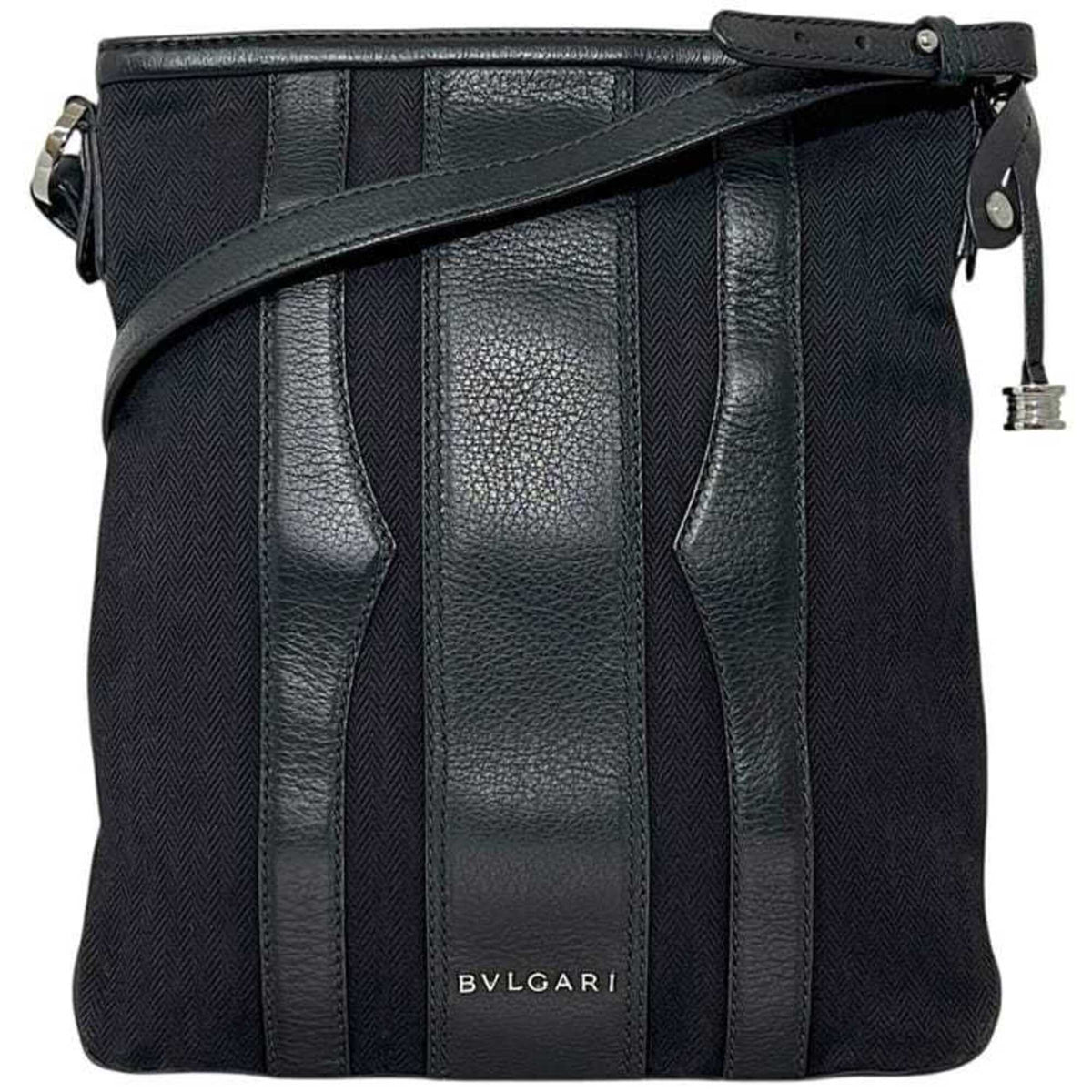 Bvlgari B.Zero1 Black Canvas Leather Shoulder Bag (Pre-Owned)