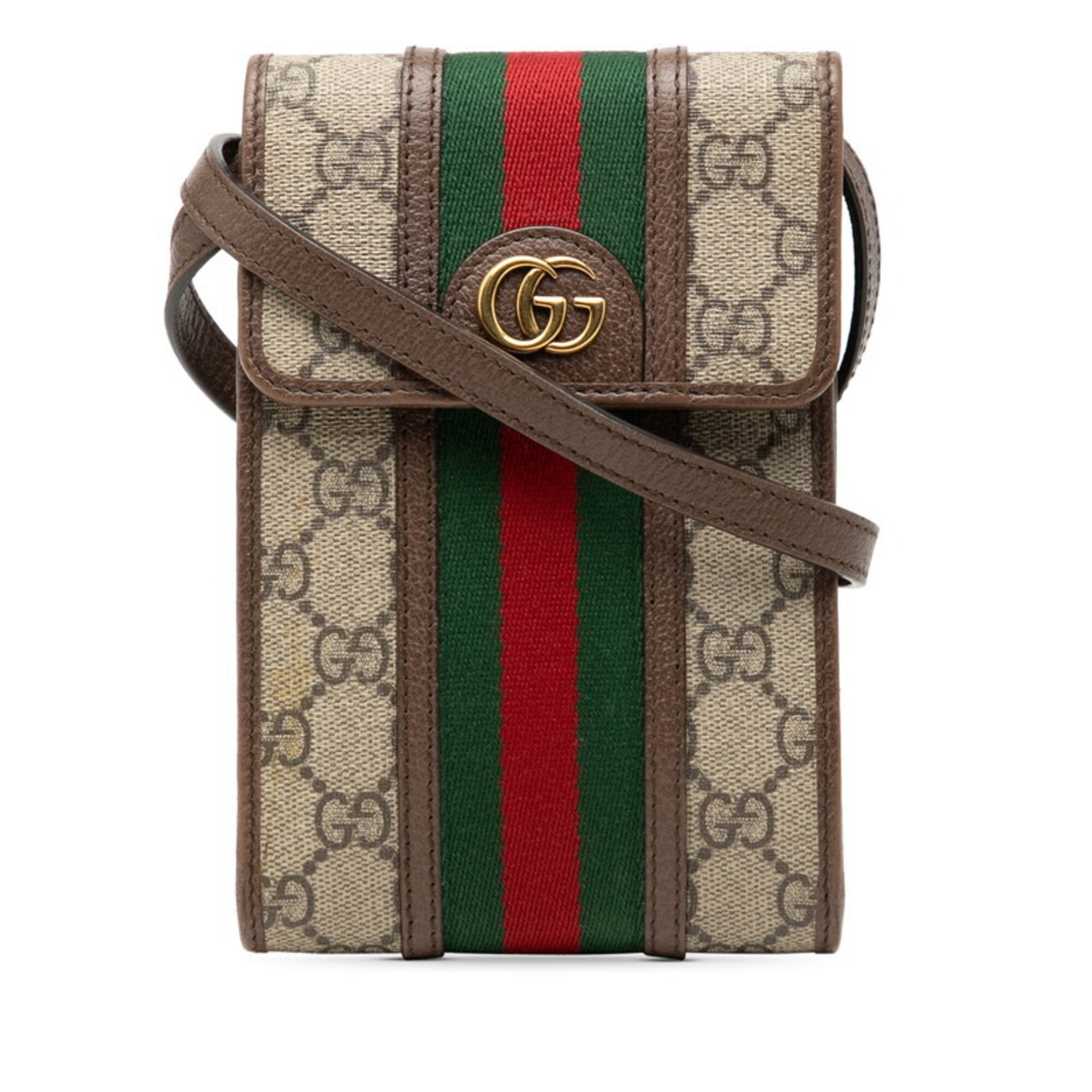 Gucci Beige Brown Pvc Leather Shoulder Bag (Pre-Owned)