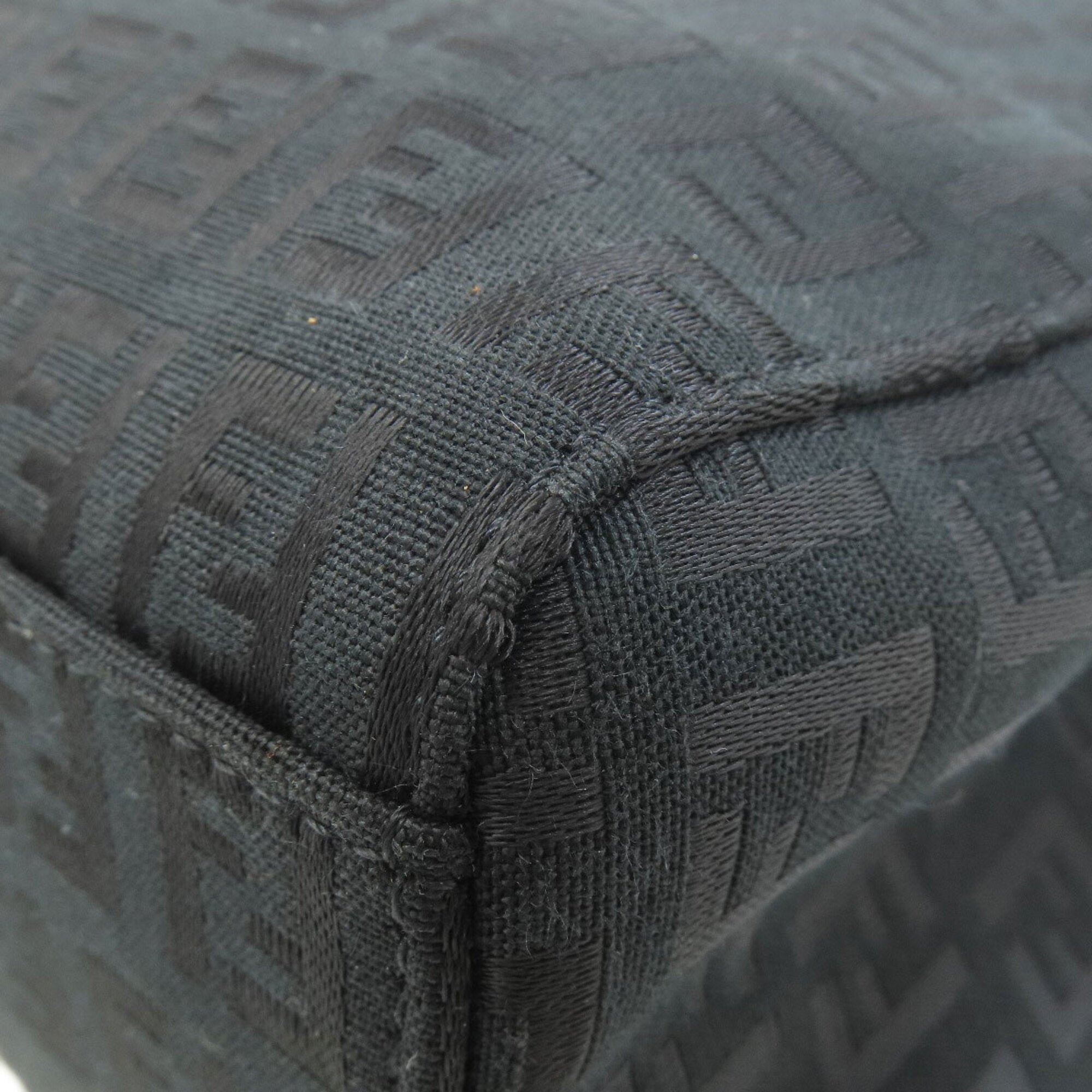 Fendi Zucchino Black Canvas Handbag (Pre-Owned)