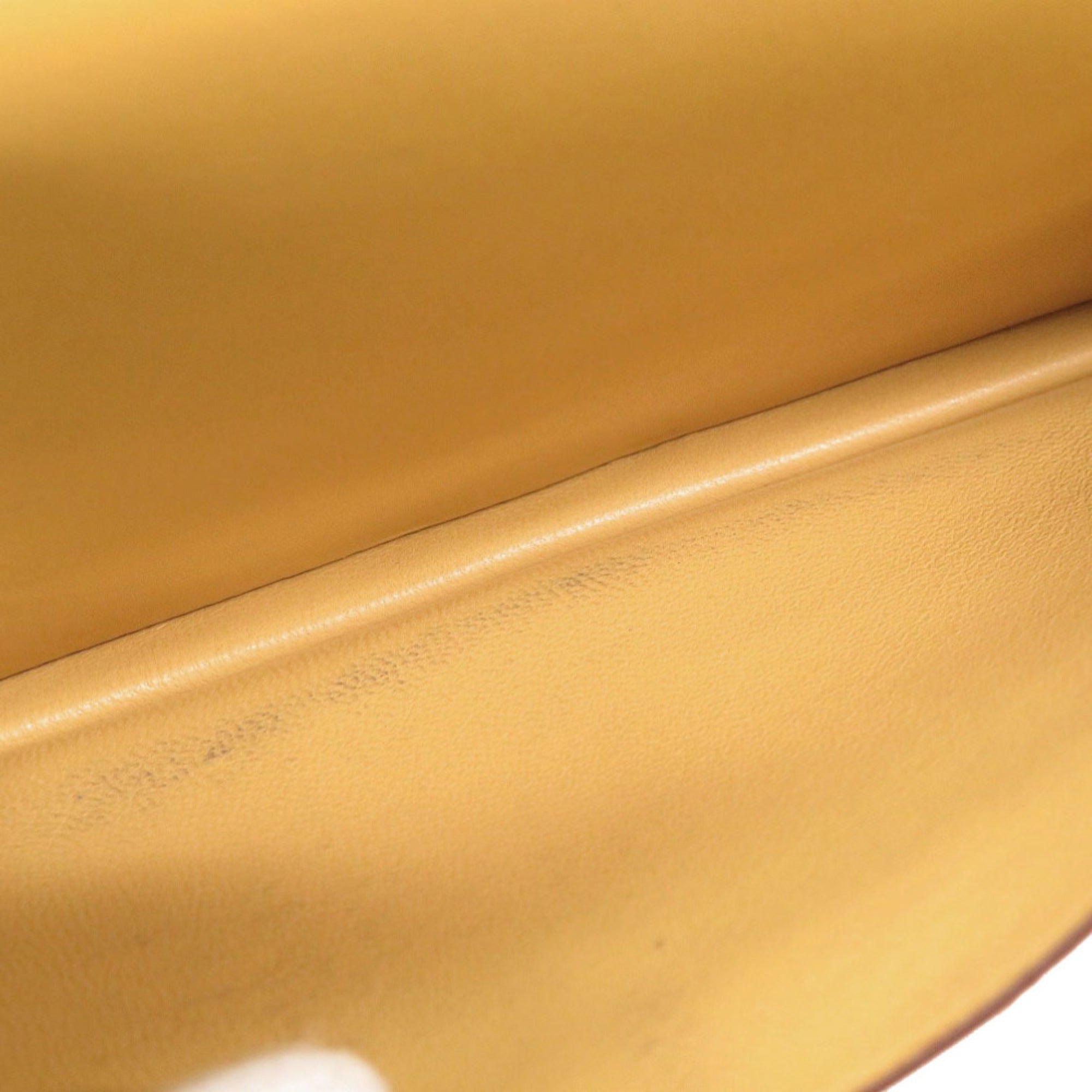 Hermes Yellow Tadelakt Leather Long Wallet (Bi-Fold) (Pre-Owned)