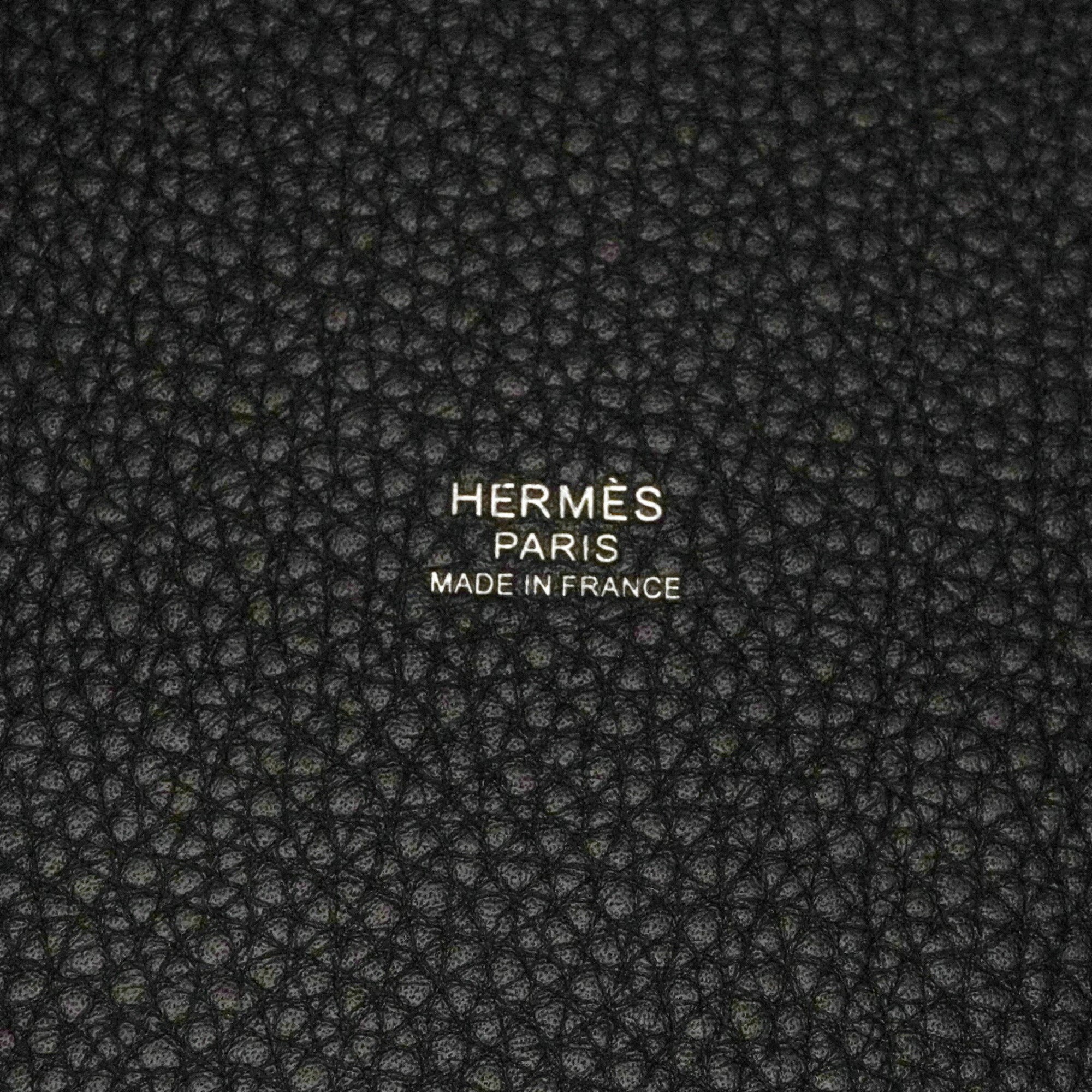 Hermes Black Taurillon Clemence Leather Handbag (Pre-Owned)