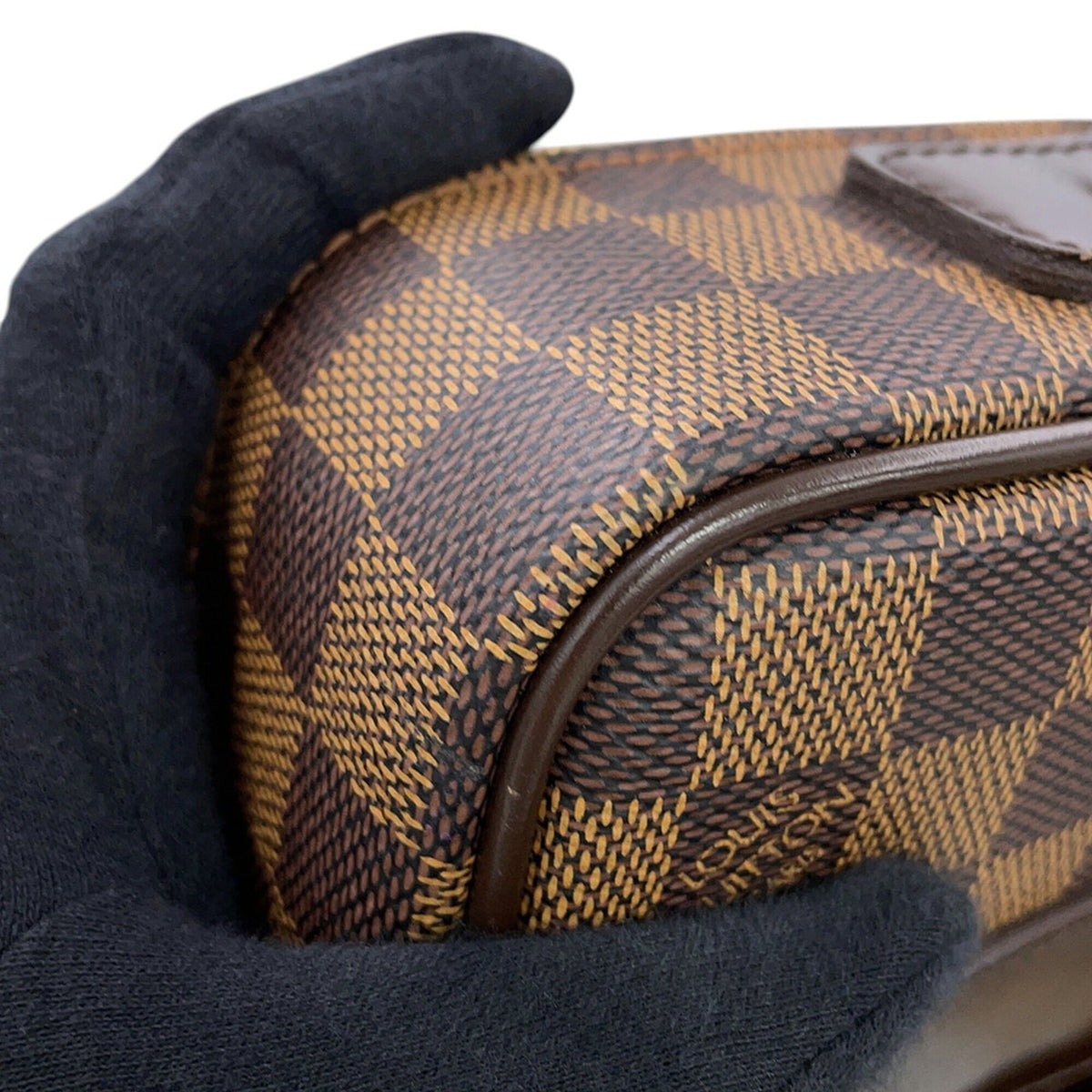 Louis Vuitton Brown Damier Canvas Ebene Exotic Leather Handbag (Pre-Owned)