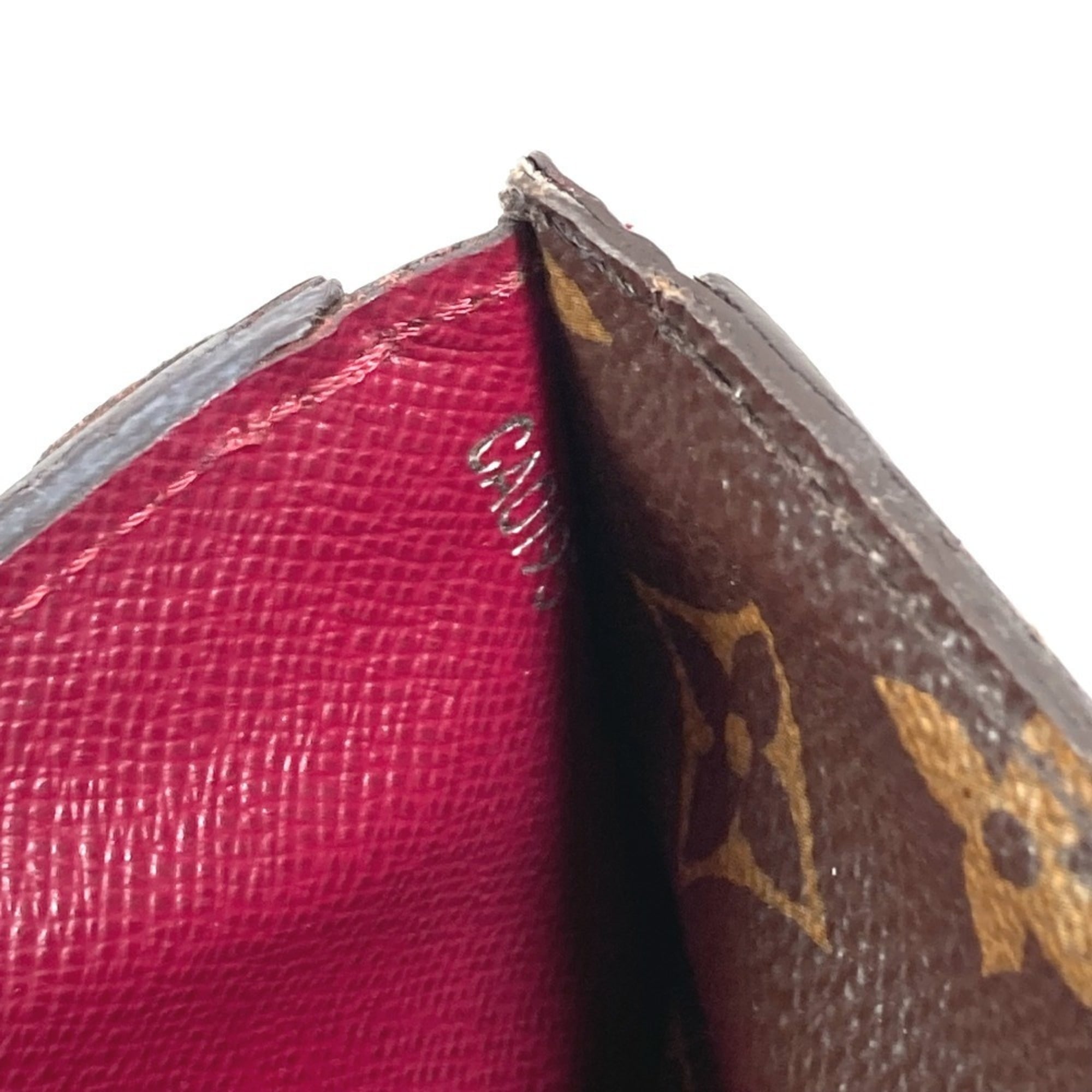 Louis Vuitton Monogram Brown Fuchsia Pink Pink Monogram Epi Leather Wallet (Tri-Fold) (Pre-Owned)