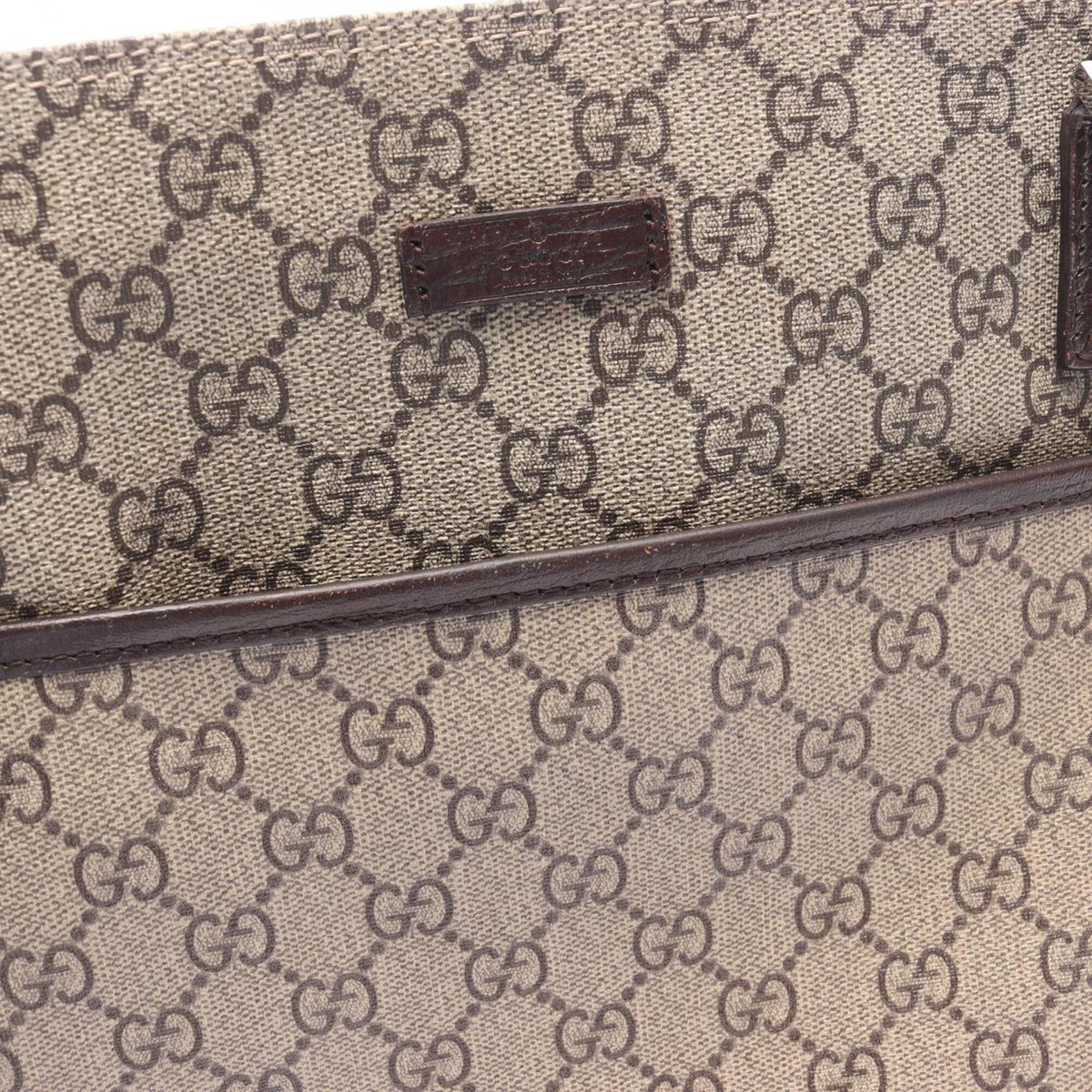 Gucci Beige Brown Gg Supreme Leather Handbag Shoulder Bag (Pre-Owned)