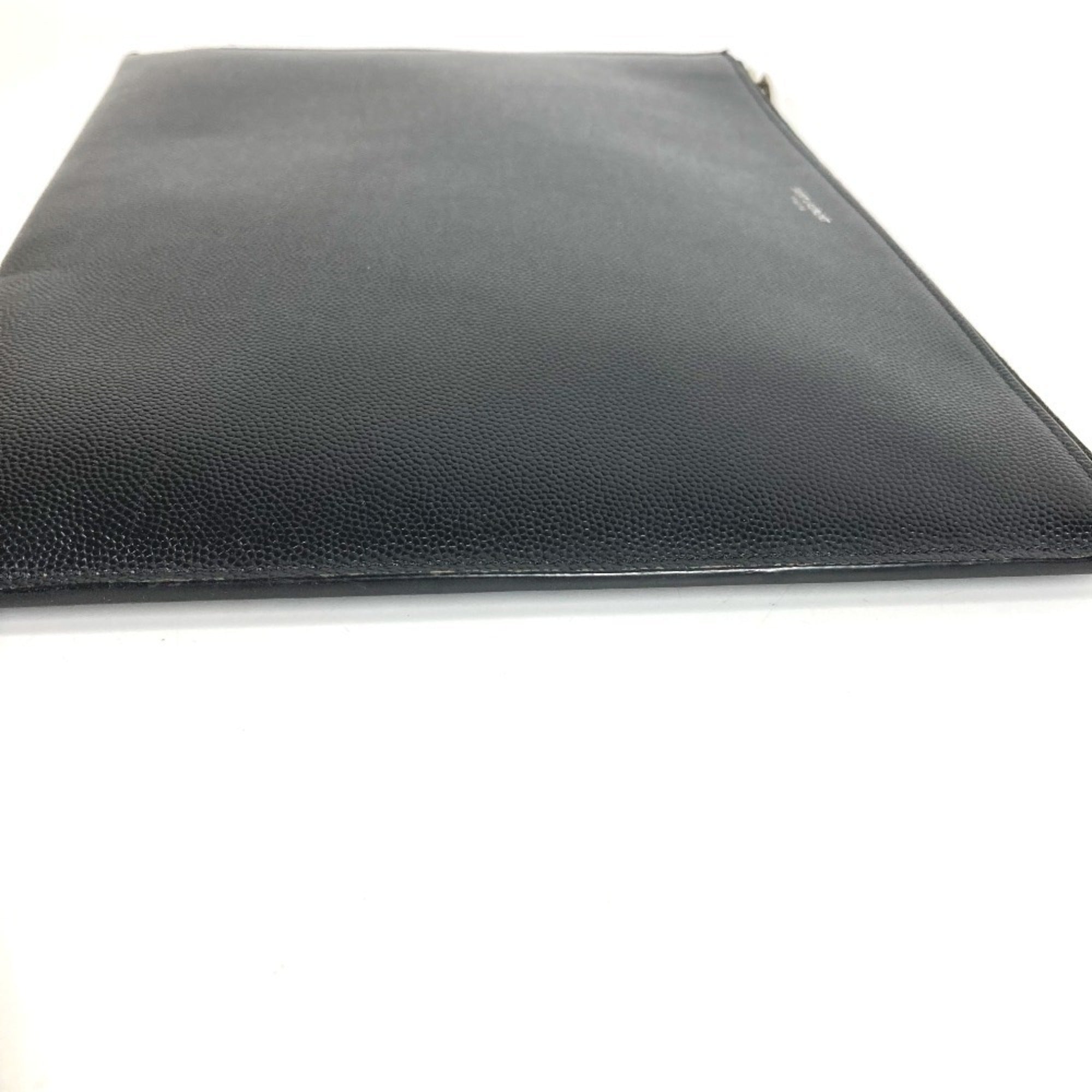 Saint Laurent Black Leather Clutch Bag Pouch (Pre-Owned)
