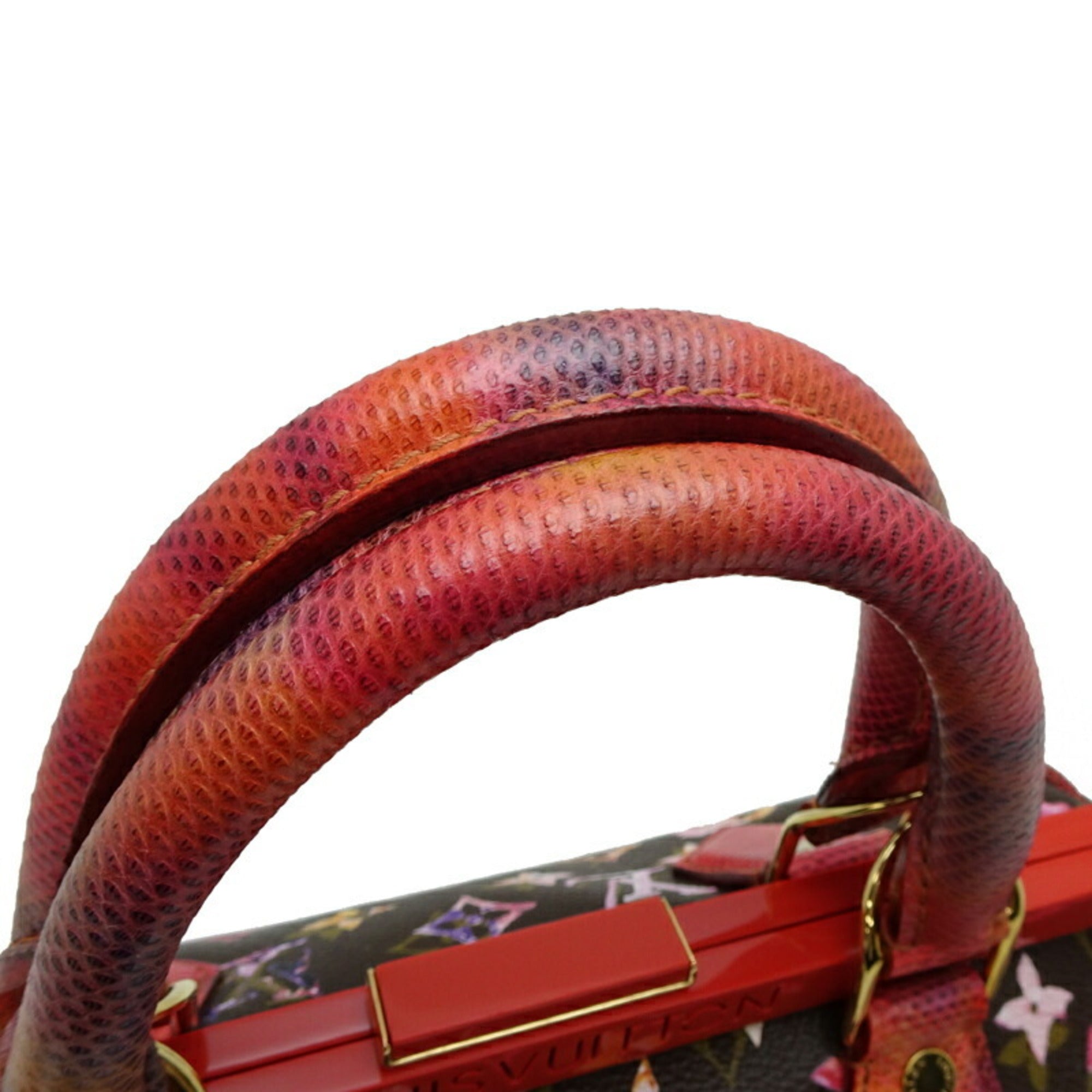 Louis Vuitton Monogram Watercolor Brown Marron Monogram Red Color Monogram Handbag (Pre-Owned)