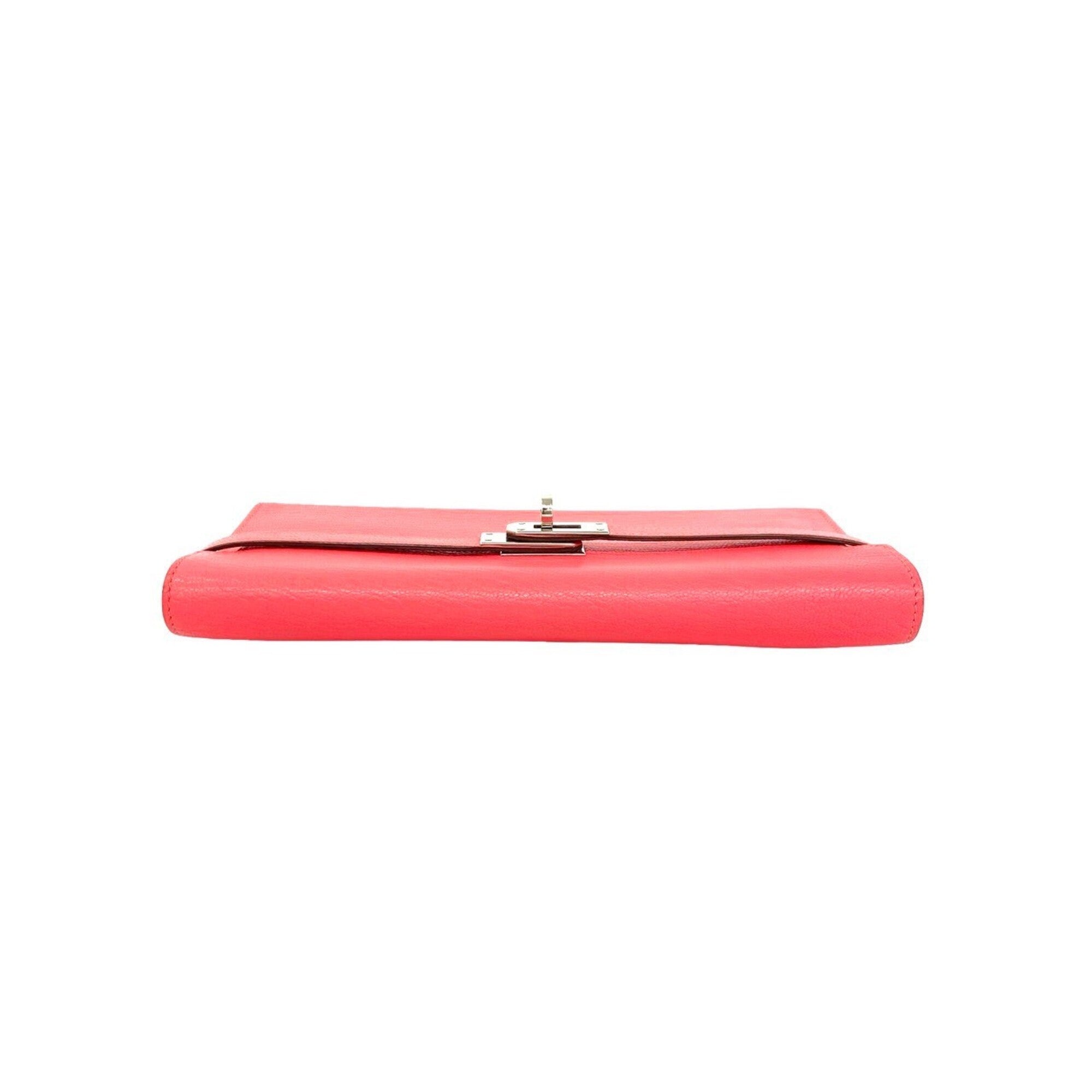 Hermes Pink Chevre Myzore Leather Long Wallet (Bi-Fold) (Pre-Owned)