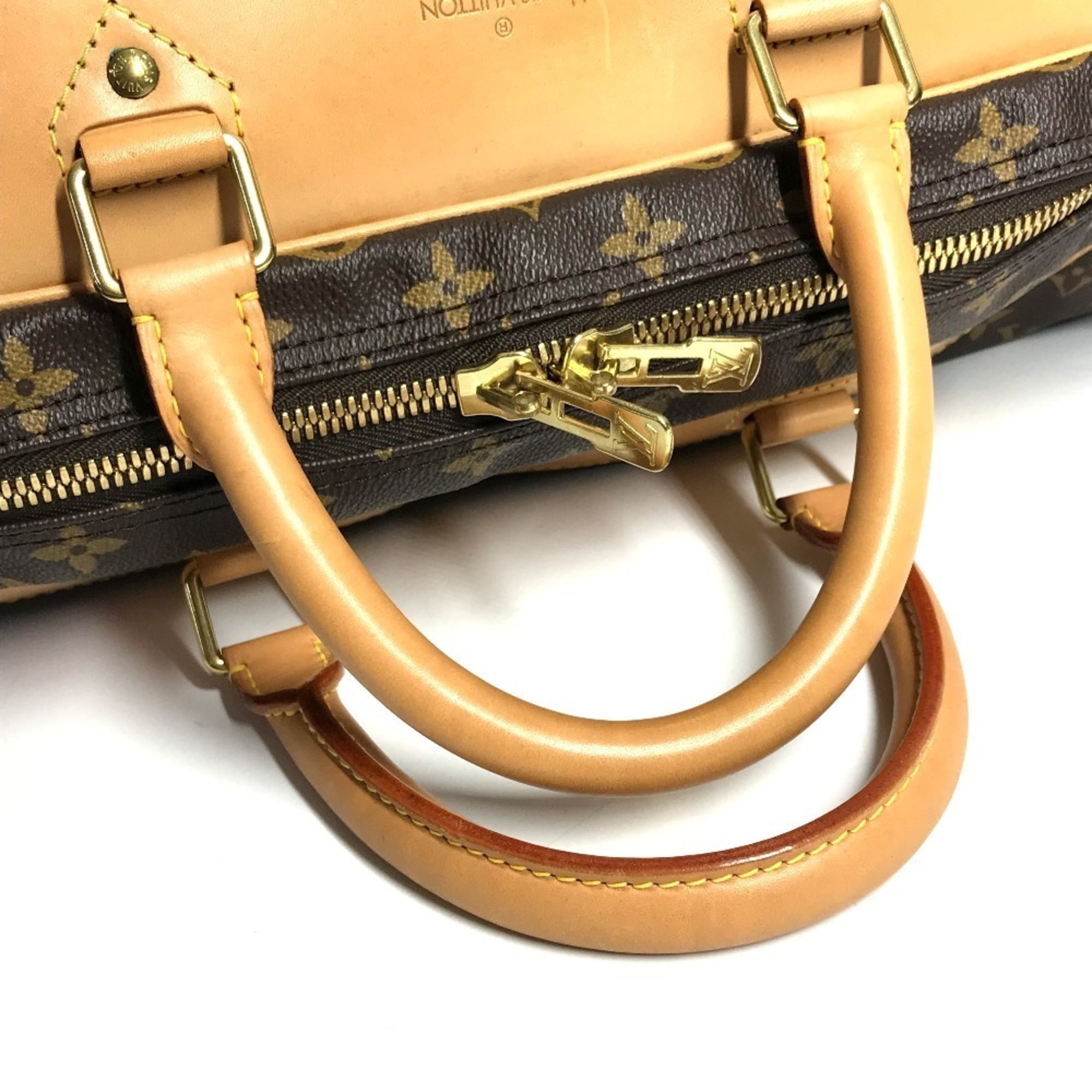 Louis Vuitton Brown Monogram Boston Bag Handbag (Pre-Owned)
