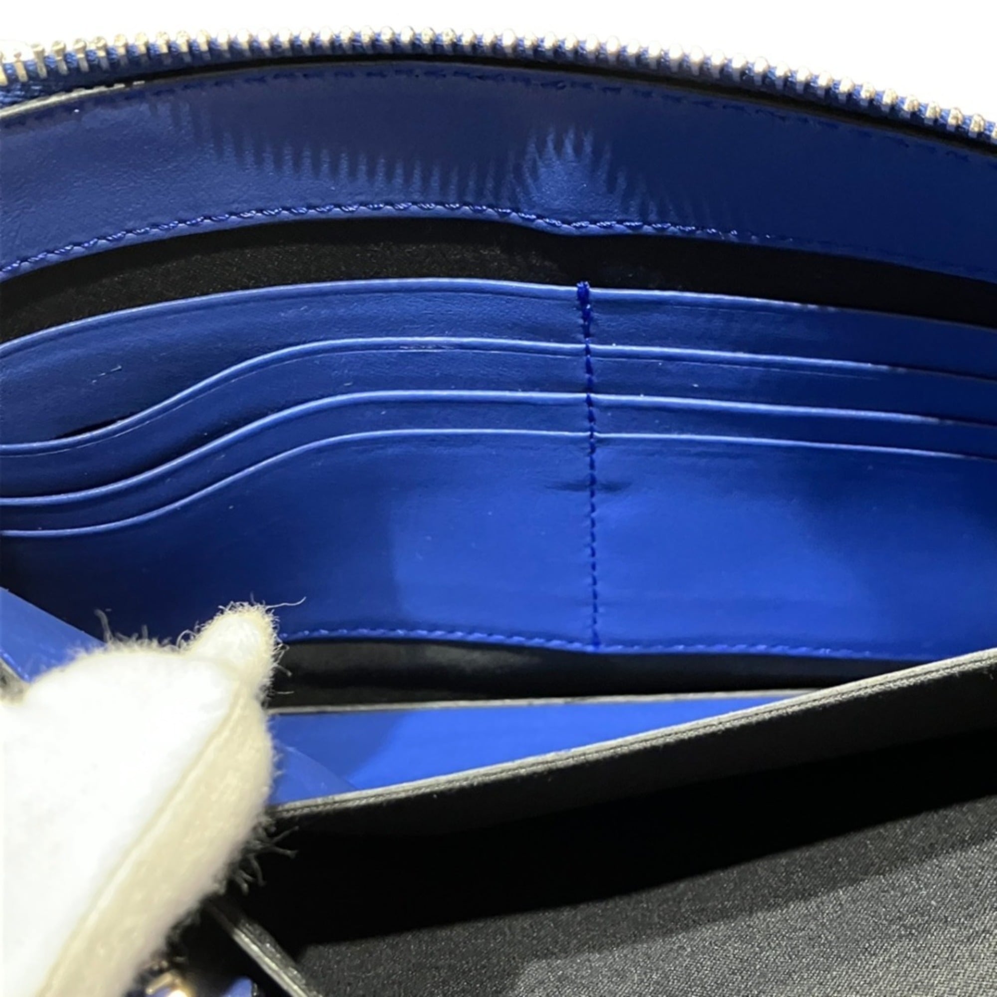 Fendi Blue Leather Clutch Bag Pochette (Pre-Owned)