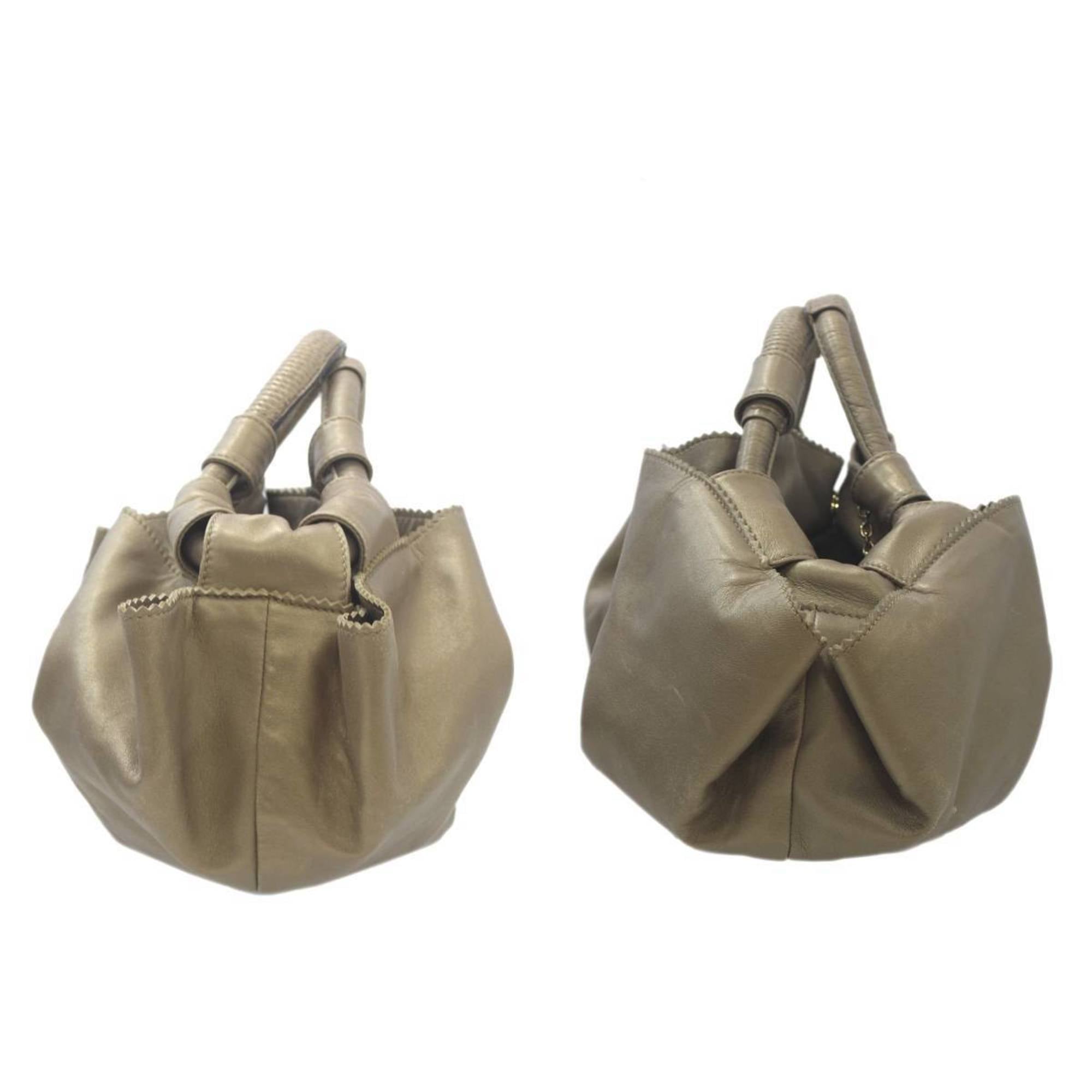 Loewe Gold Leather Handbag (Pre-Owned)
