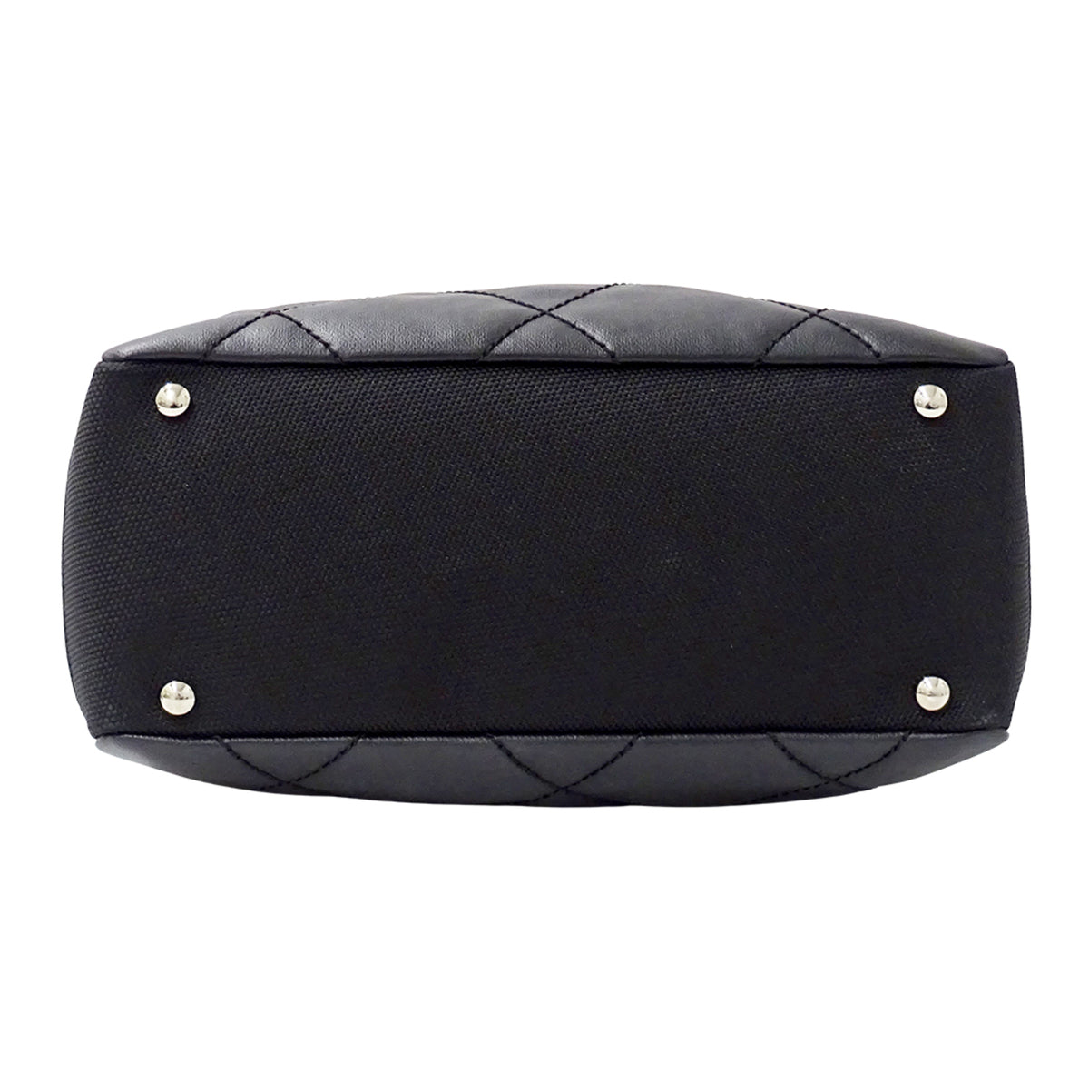 Chanel Black Coated Canvas Tote Bag (Pre-Owned)