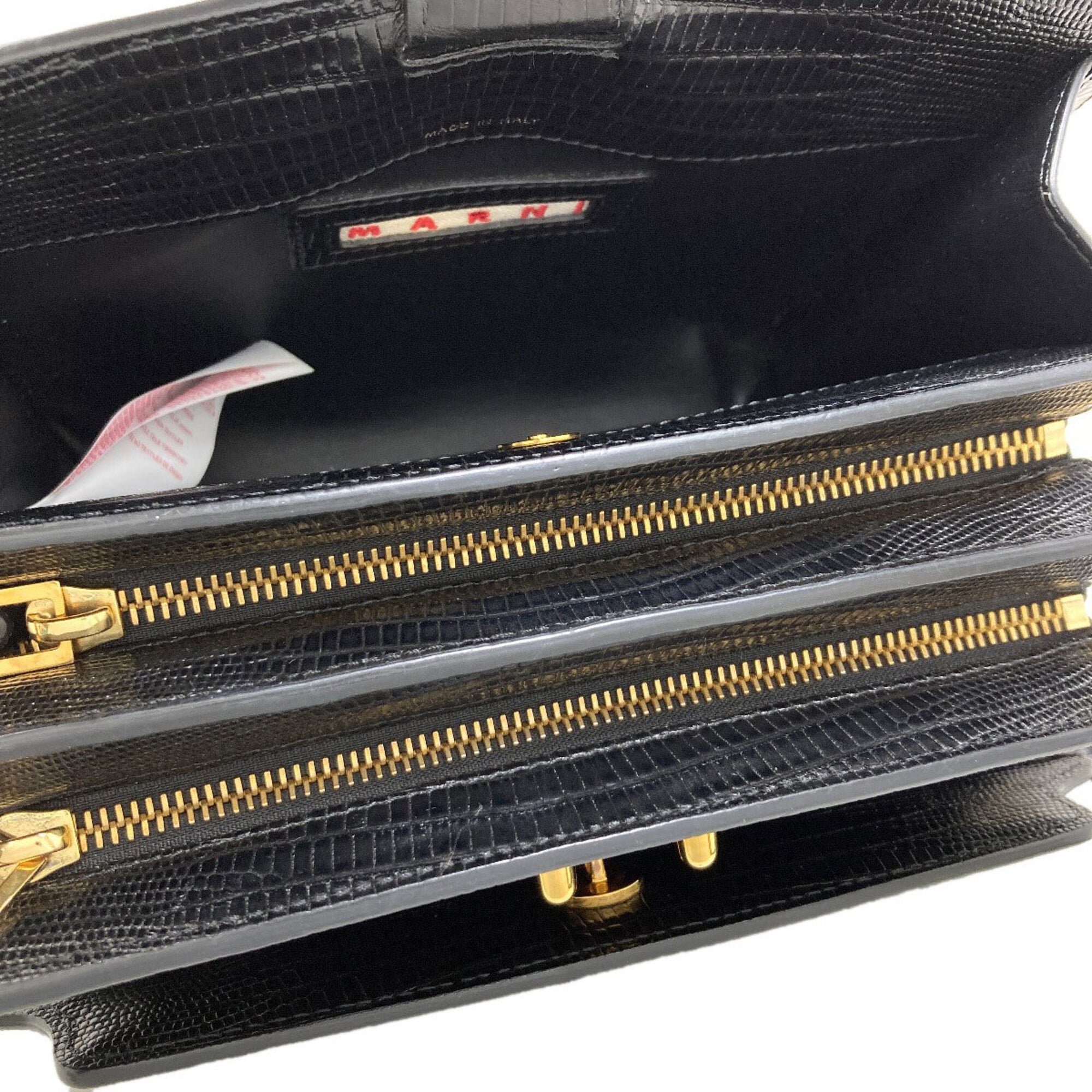 Marni Black Leather Shoulder Bag (Pre-Owned)