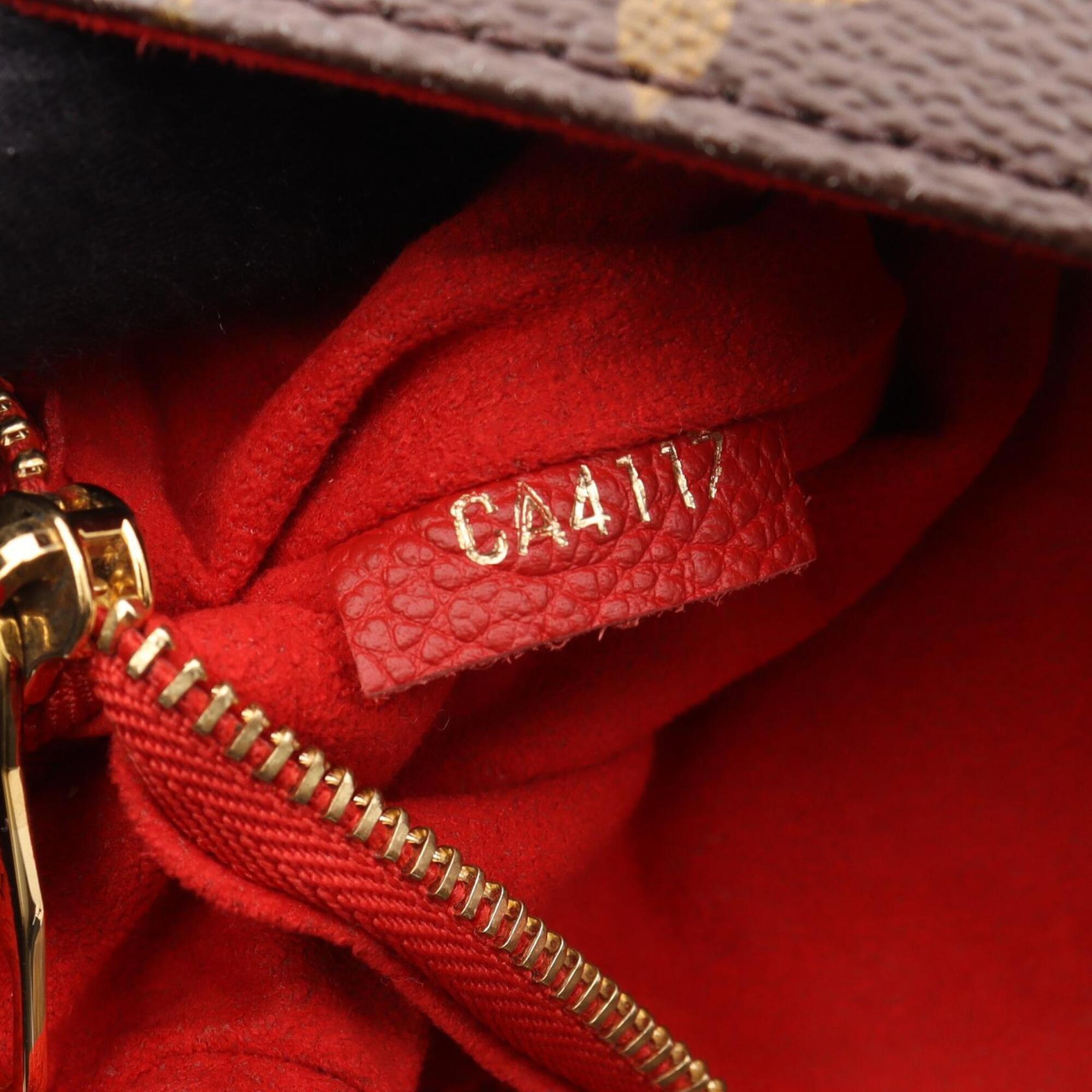 Louis Vuitton Brown Cerise Monogram Red Color Monogram Leather Handbag Shoulder Bag (Pre-Owned)