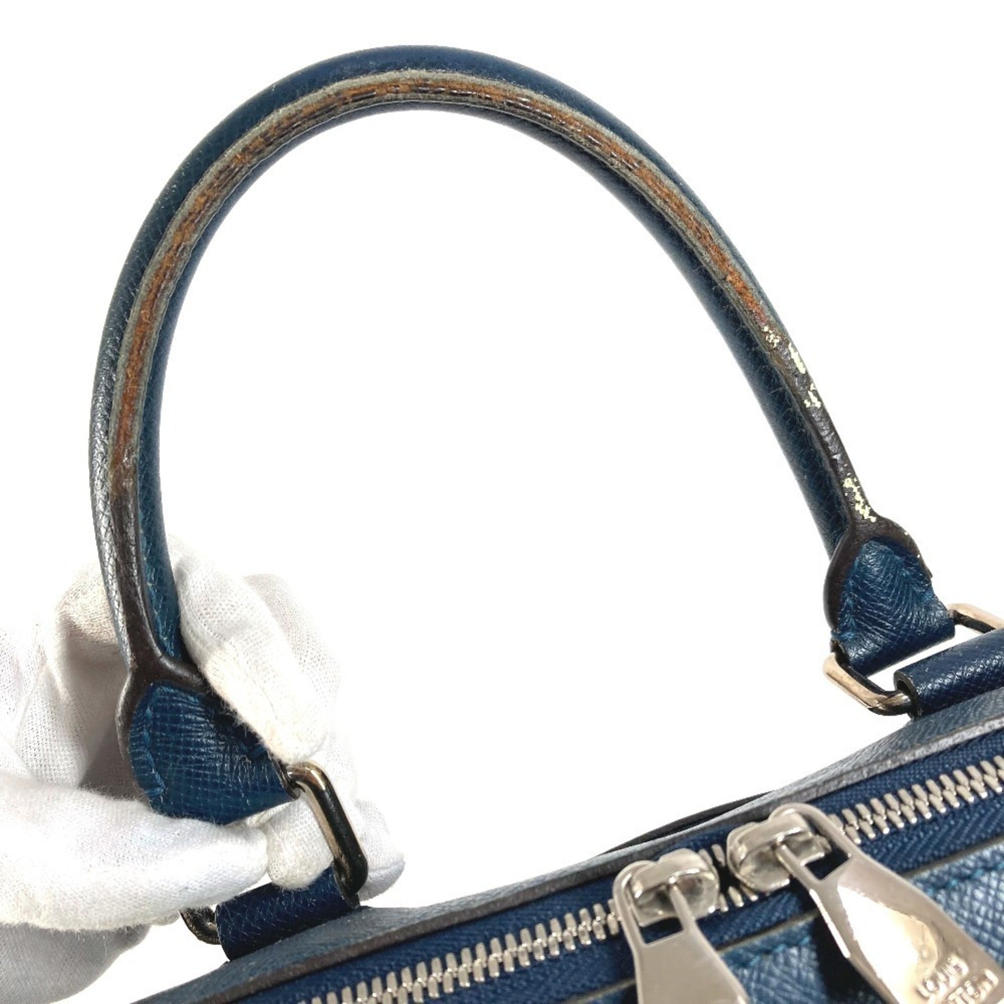 Louis Vuitton Blue Ocean Taiga Leather Shoulder Bag Tote Bag (Pre-Owned)