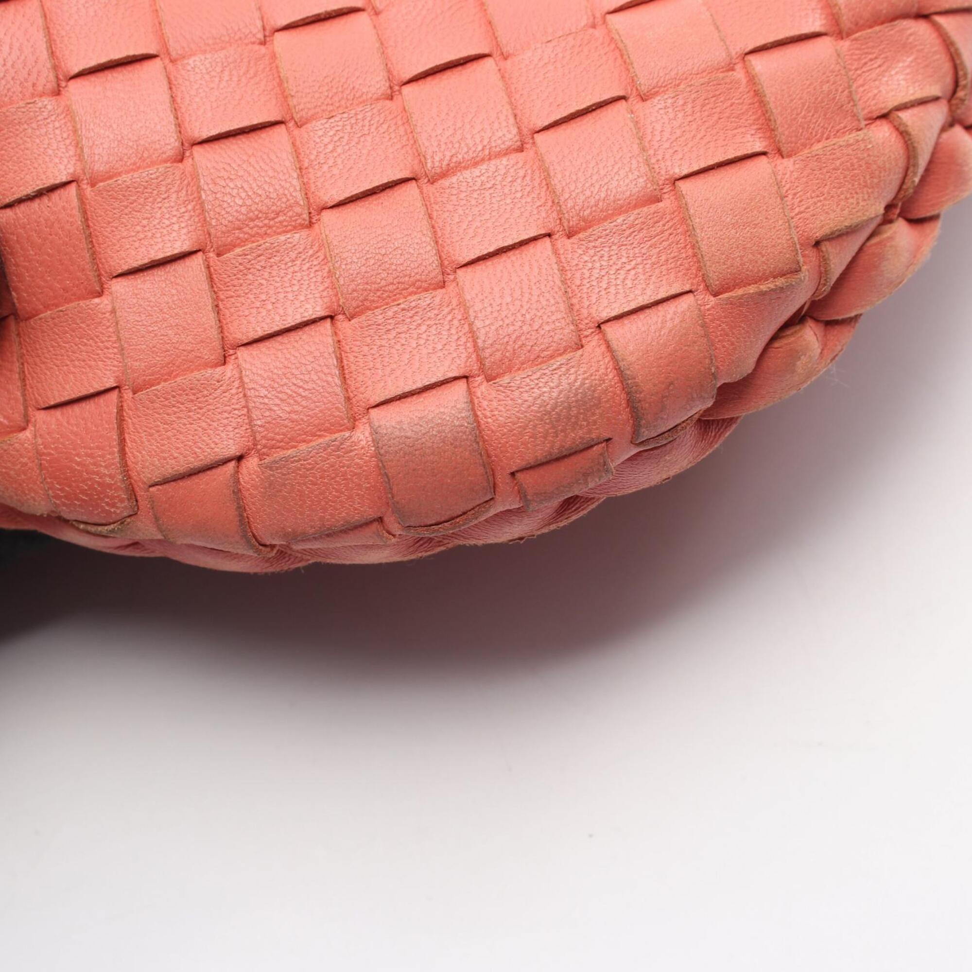 Bottega Veneta Pink Leather Handbag Shoulder Bag (Pre-Owned)