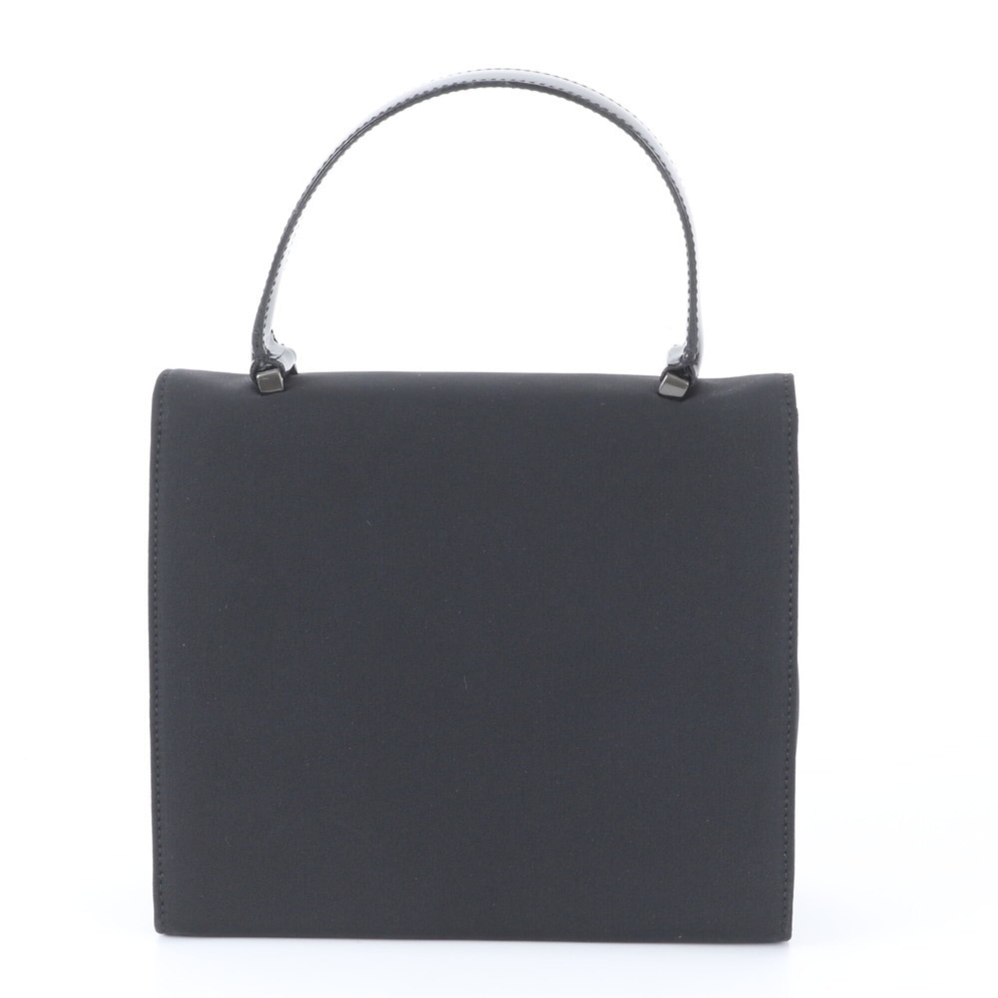 Prada Black Nylon Leather Handbag Tote Bag (Pre-Owned)