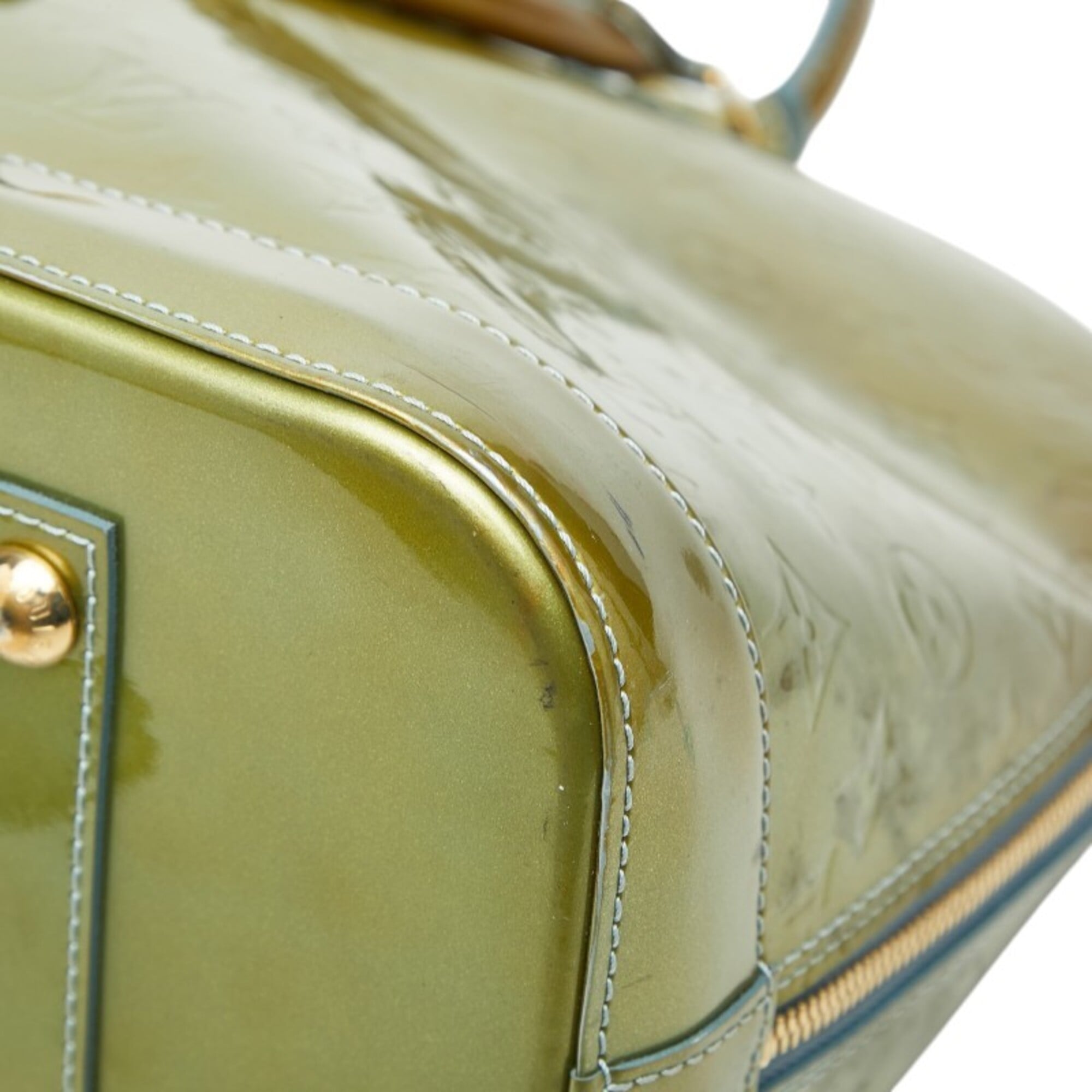 Louis Vuitton Green Patent Leather Handbag (Pre-Owned)