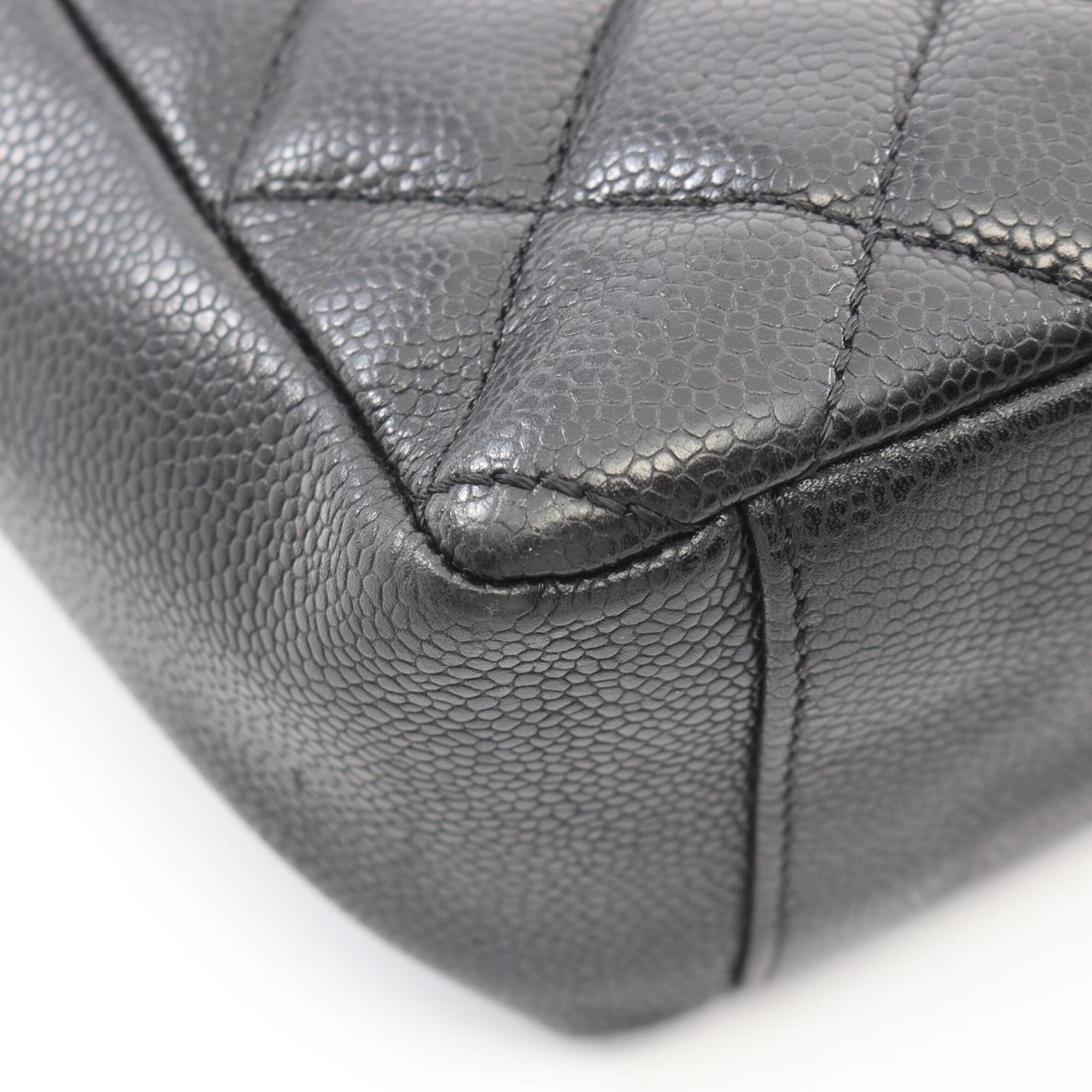 Chanel Black Grained Calfskin Handbag Tote Bag (Pre-Owned)