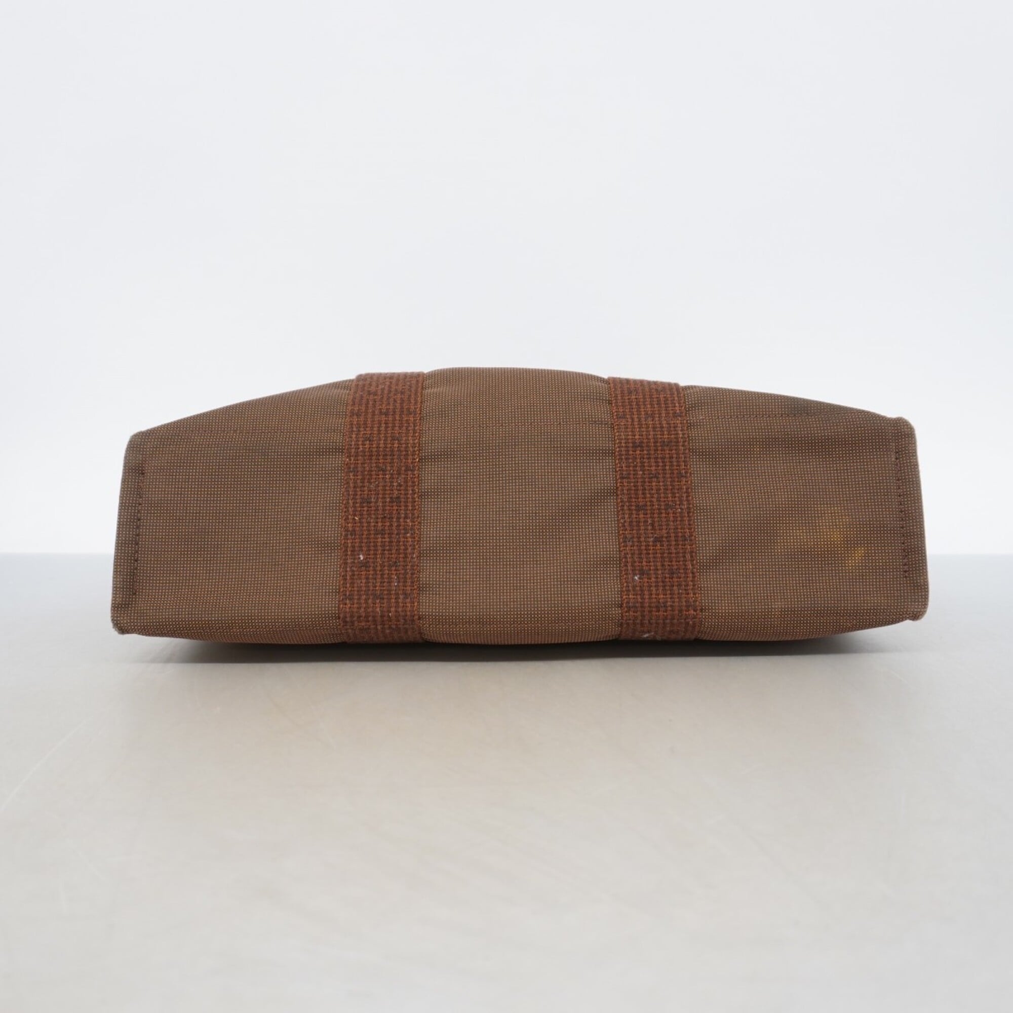 Hermes Brown Canvas Tote Bag (Pre-Owned)