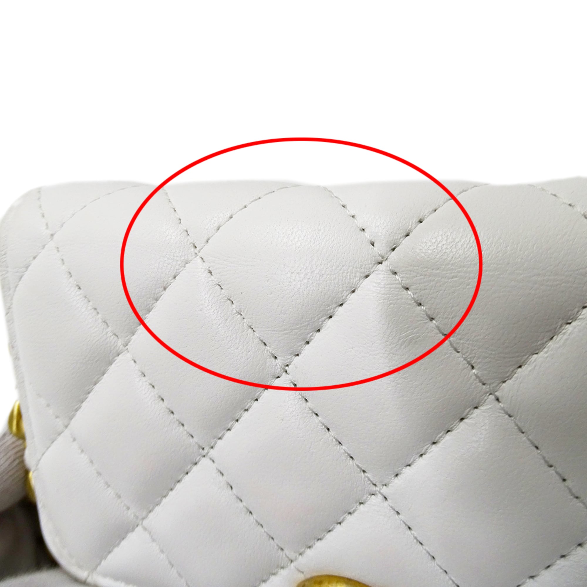 Chanel White Yellow Leather Handbag Shoulder Bag (Pre-Owned)