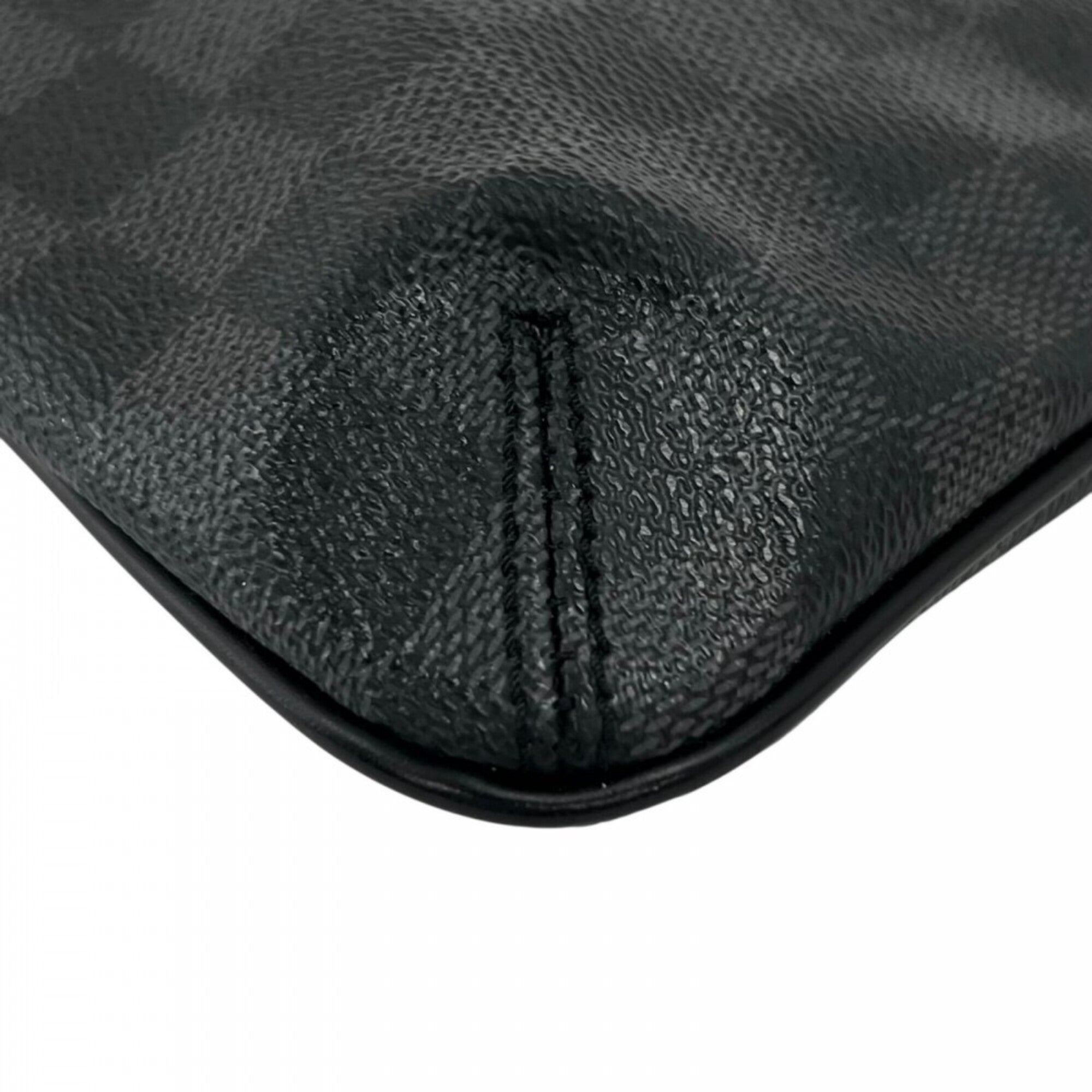 Louis Vuitton Black White Damier Graphite Shoulder Bag (Pre-Owned)