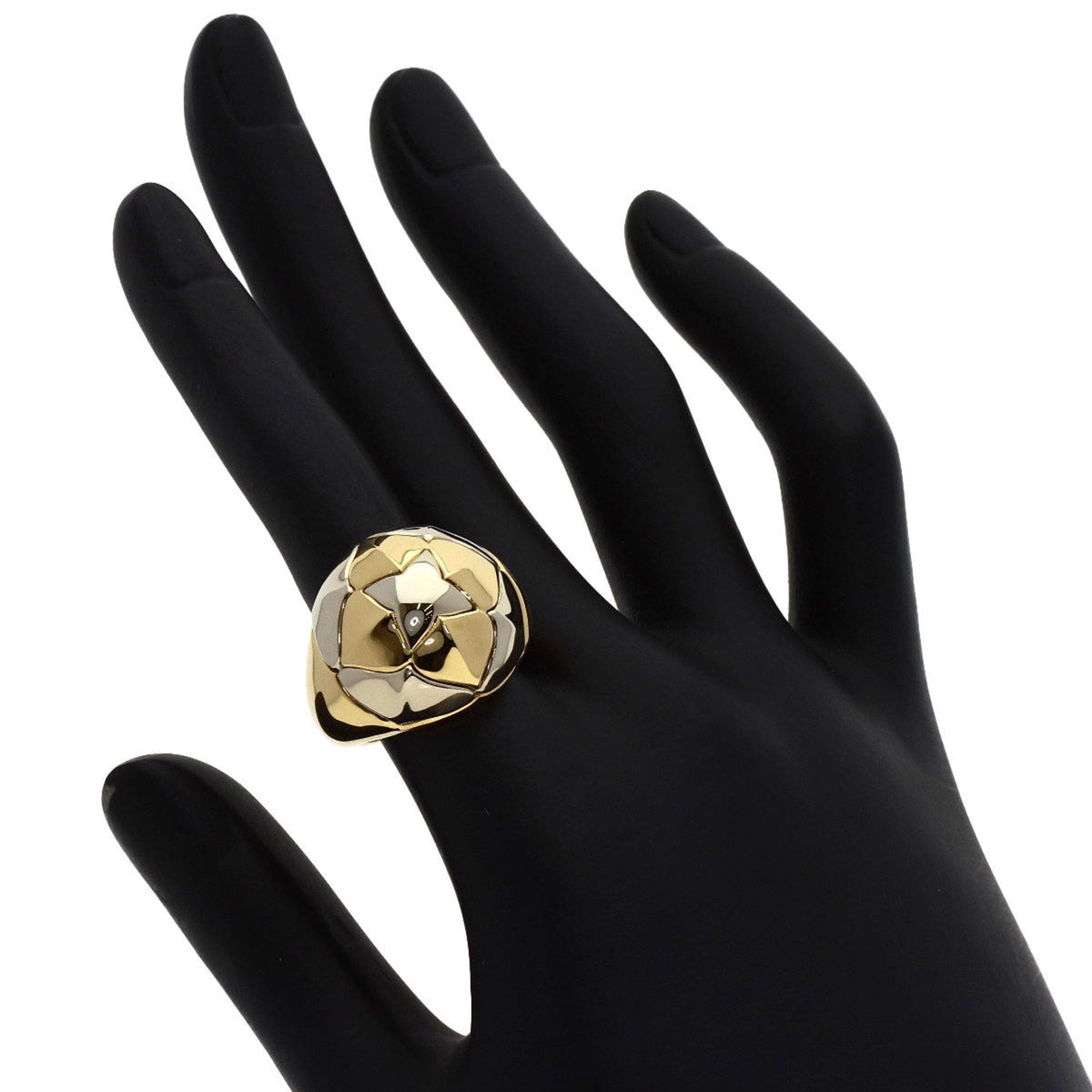 Bvlgari Yellow Gold (18K) White Gold (18K) Band Ring (Pre-Owned)