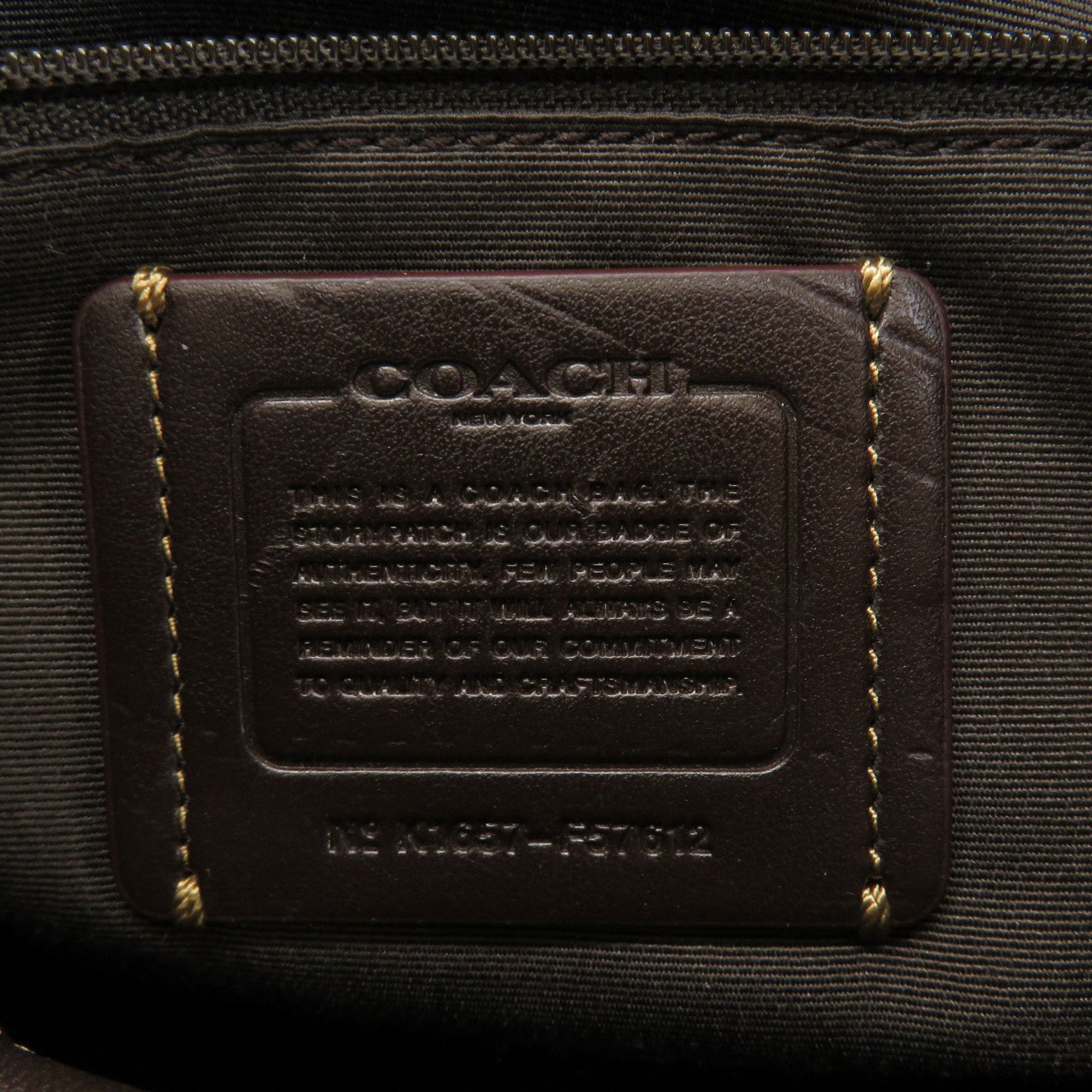 Coach Signature Brown Signature Line Tote Bag (Pre-Owned)