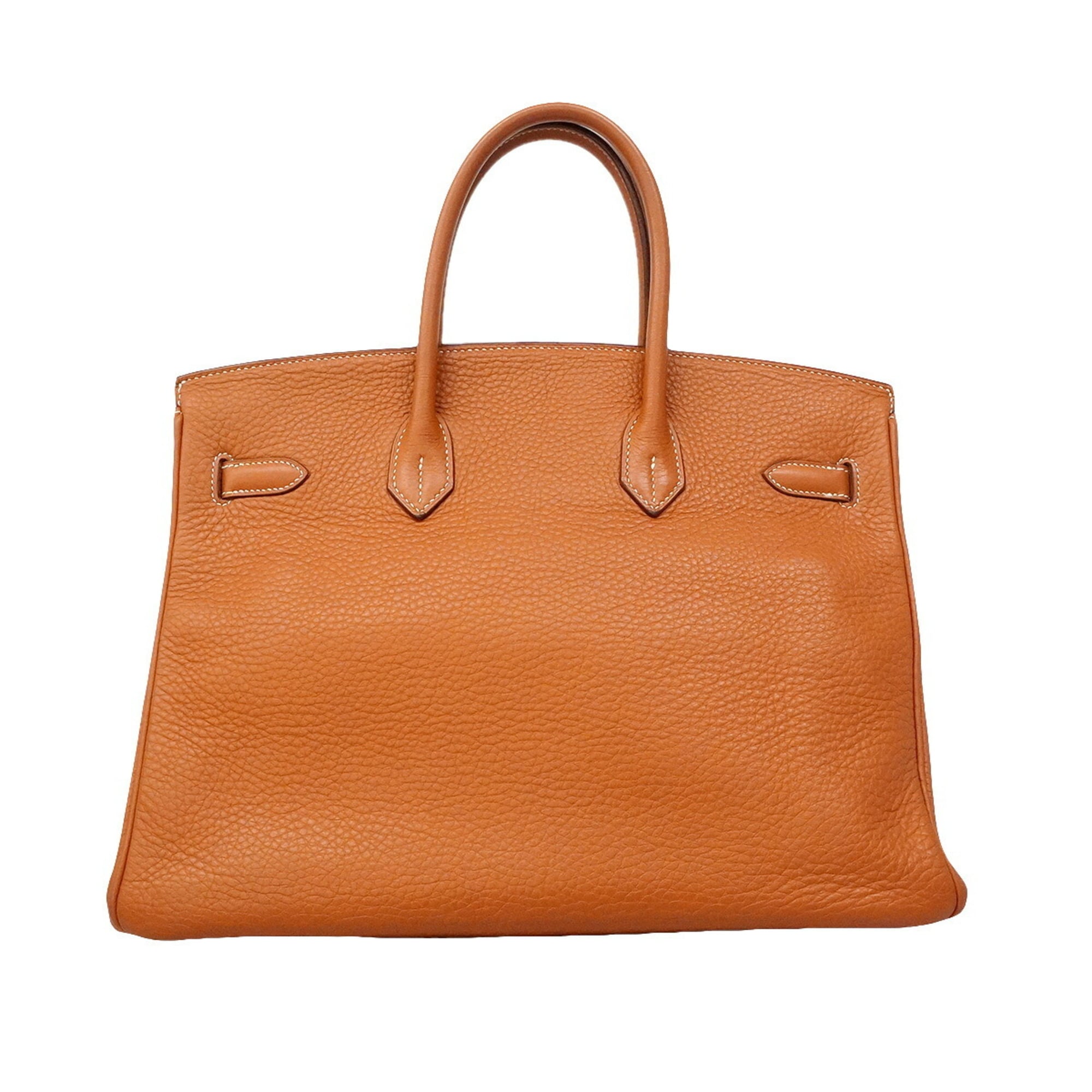Hermes Natural Taurillon Clemence Leather Handbag (Pre-Owned)